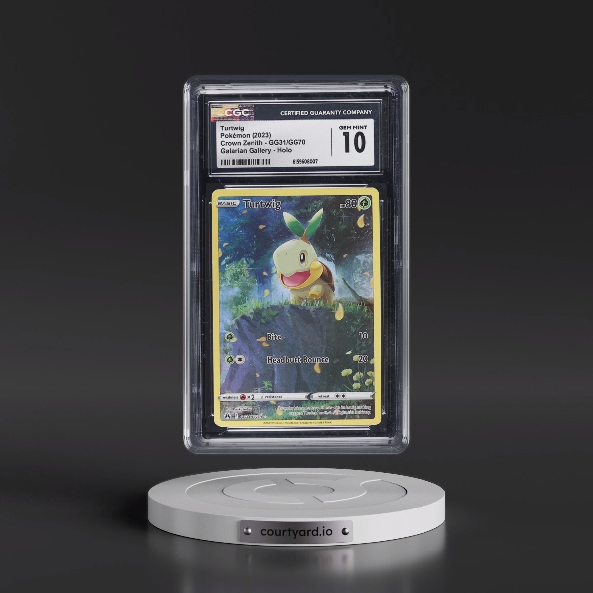2023 Crown Zenith #GG31/GG70 Turtwig - Galarian Gallery Holo (CGC 10 GEM MINT)