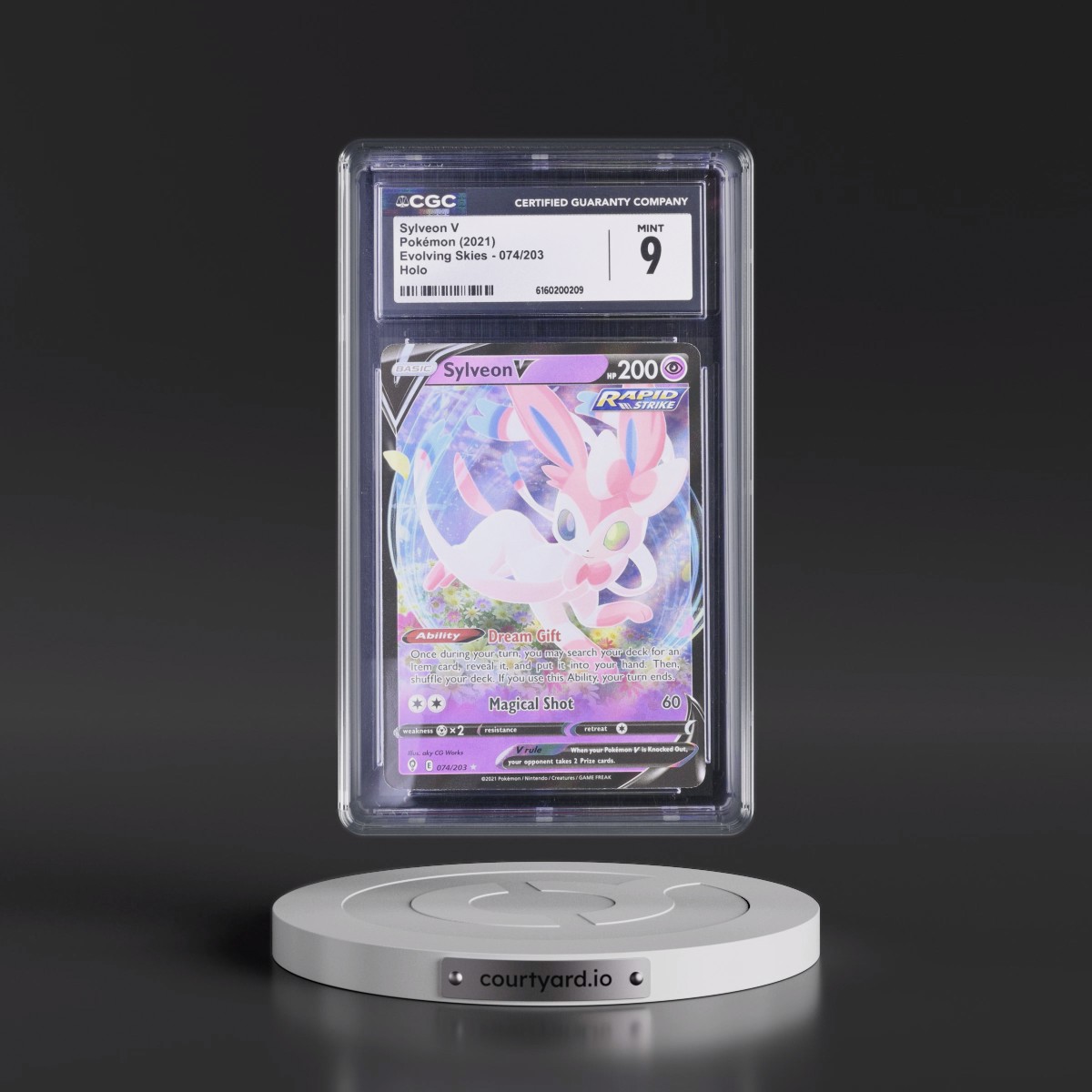 2021 Evolving Skies #074/203 Sylveon V - Holo (CGC 9 MINT)