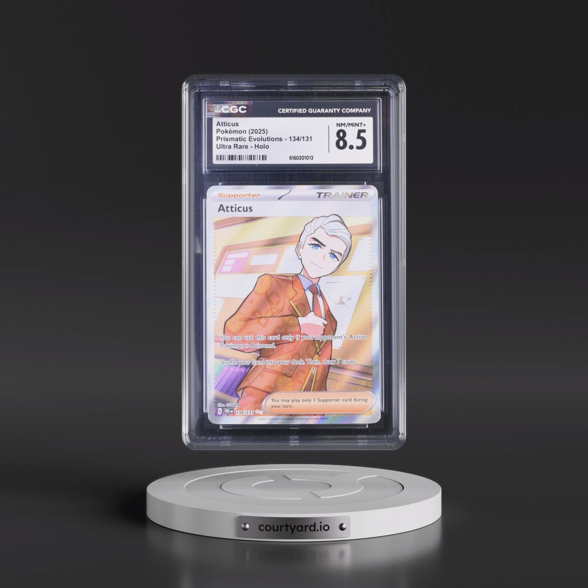 2024 Prismatic Evolutions - PRE EN #134/131 Atticus - Ultra Rare Holo (CGC 8.5 NM-MT+)