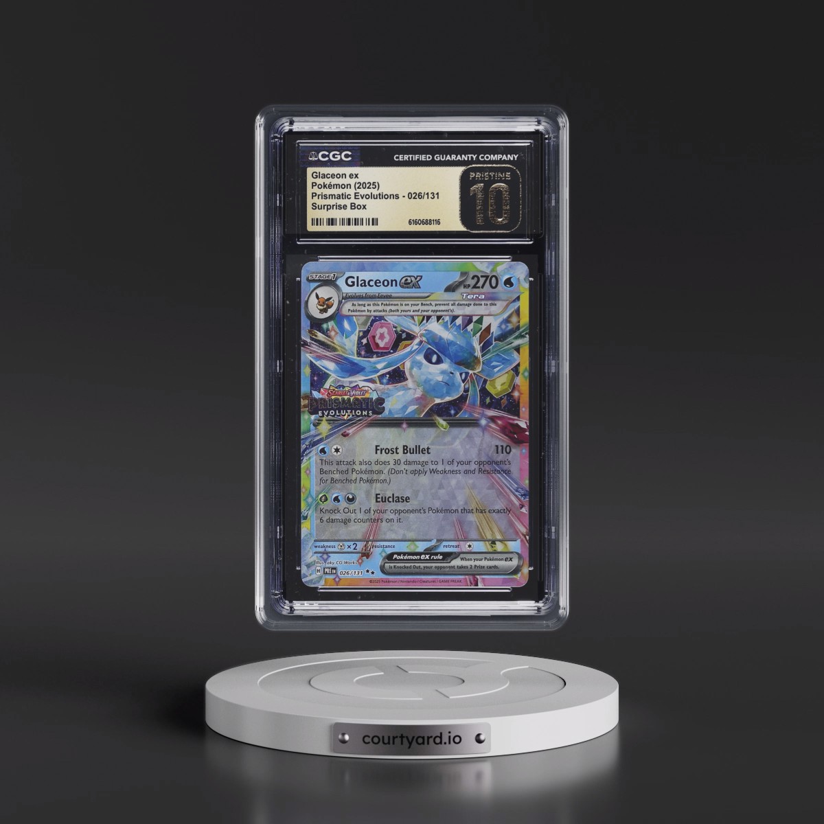 2024 Prismatic Evolutions - PRE EN #026/131 Glaceon ex - Surprise Box (Prismatic Evolutions Stamp) (Holo) (CGC 10 PRISTINE)