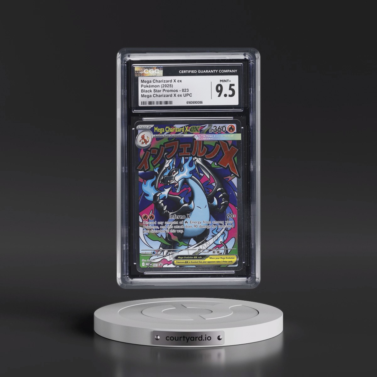 2025 Black Star Promos - Mega Evolution MEP EN #023 Mega Charizard X ex - Mega Charizard X ex Ultra Premium Collection (Holo) (CGC 9.5 MINT+)