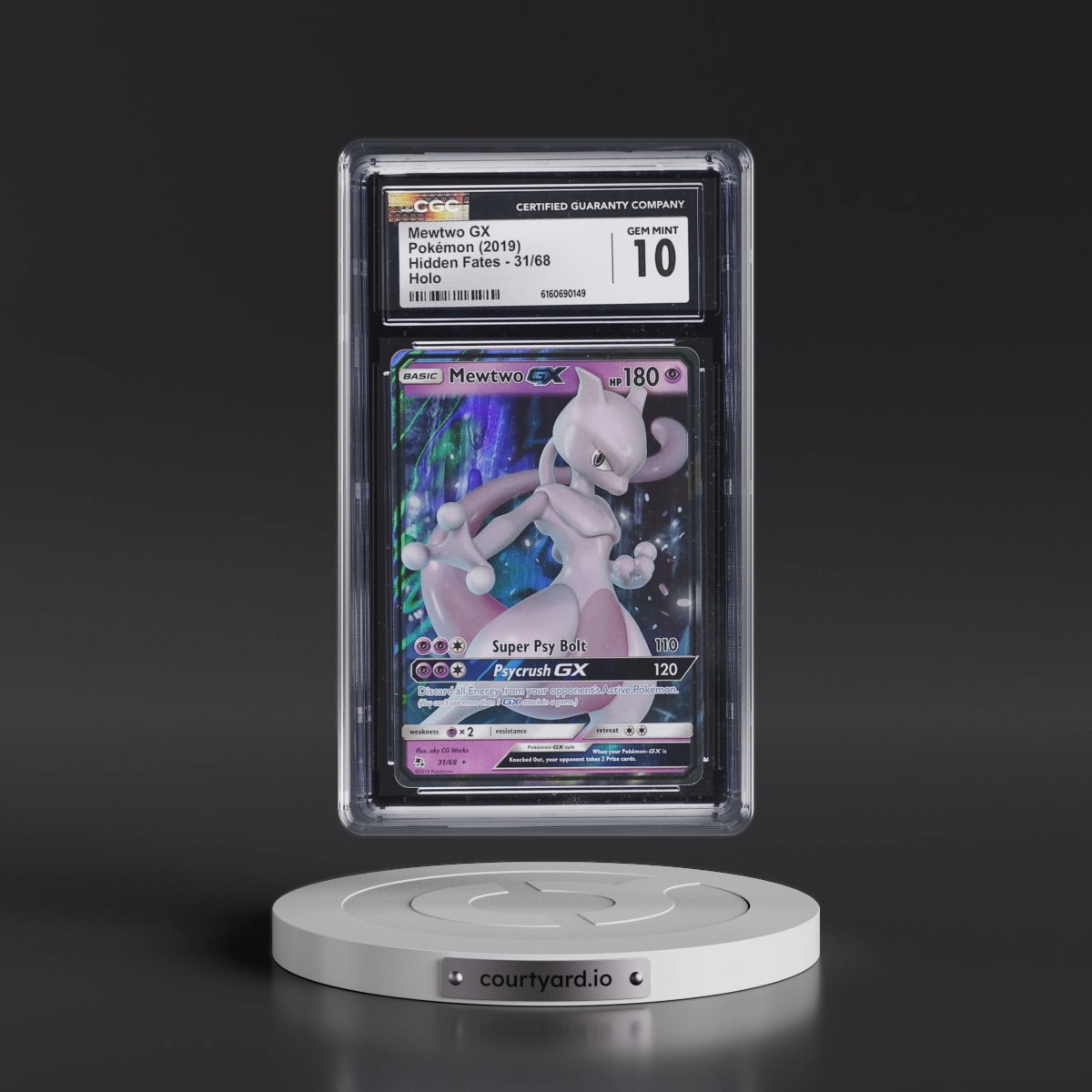 2019 Hidden Fates #31/68 Mewtwo GX - Holo (CGC 10 GEM MINT)