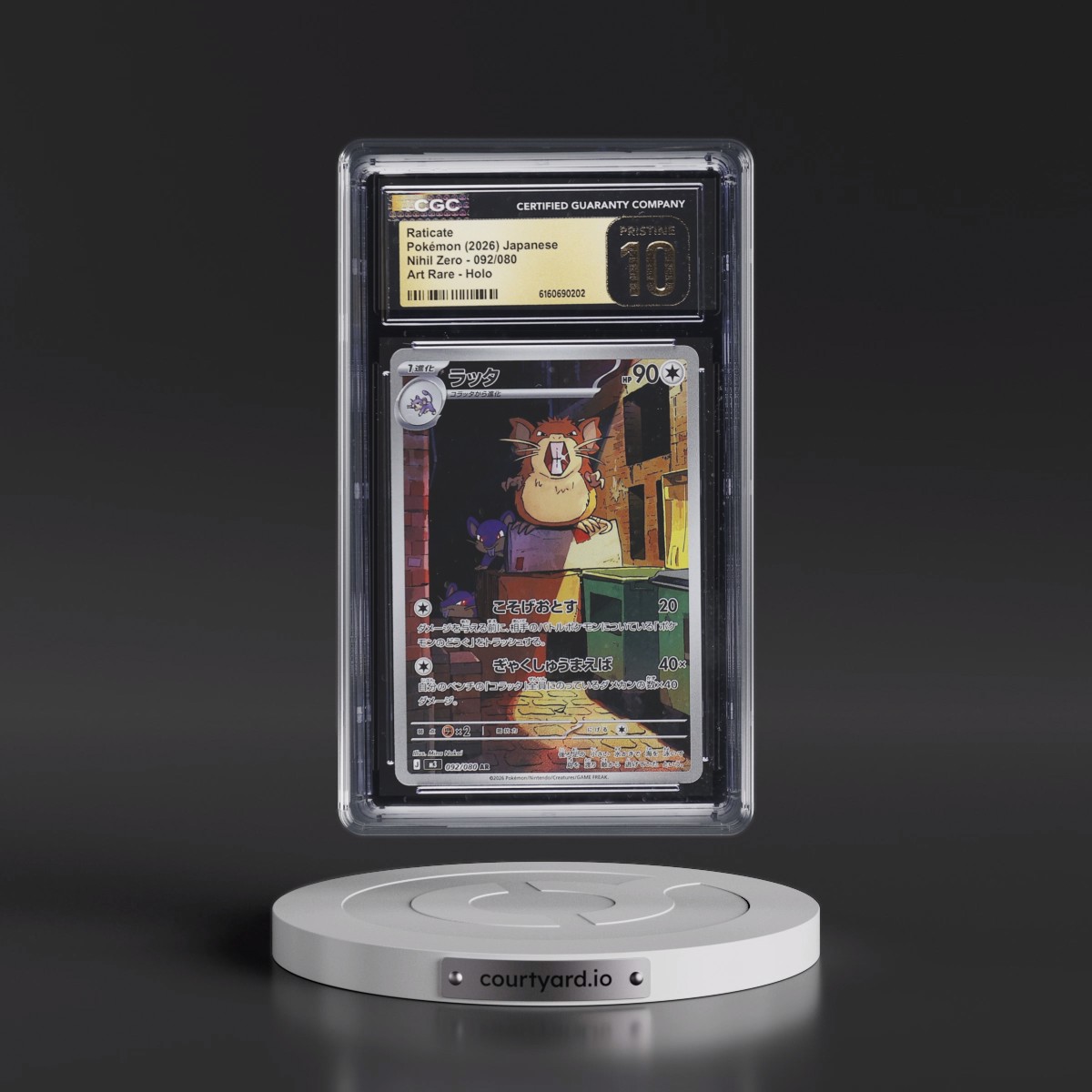 2026 Nihil Zero - M3 #092/080 Raticate - Art Rare Holo (CGC 10 PRISTINE)