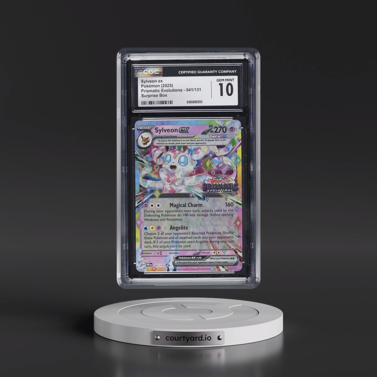 2024 Prismatic Evolutions - PRE EN #041/131 Sylveon ex - Surprise Box (Prismatic Evolutions Stamp) (Holo) (CGC 10 GEM MINT)