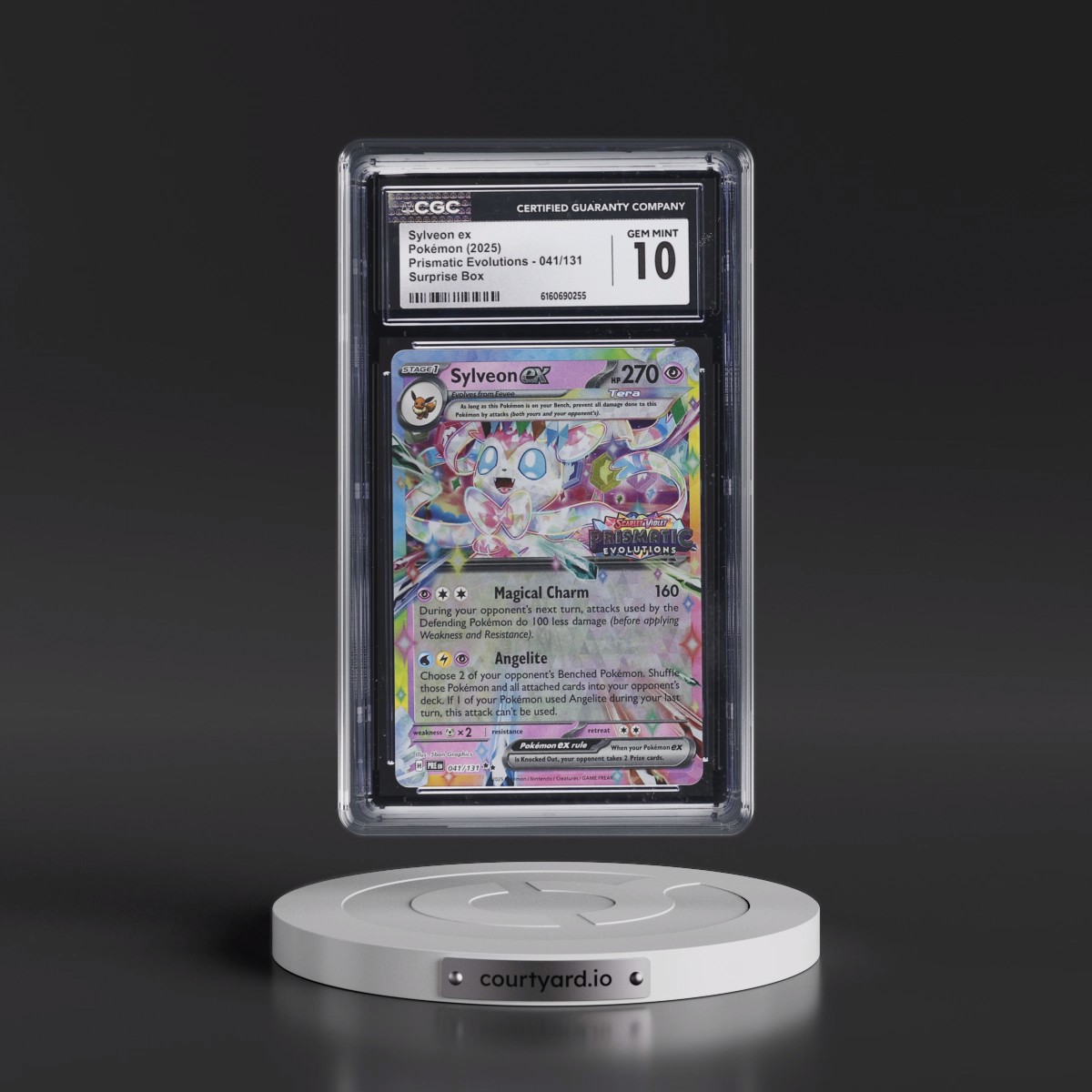 2024 Prismatic Evolutions - PRE EN #041/131 Sylveon ex - Surprise Box (Prismatic Evolutions Stamp) (Holo) (CGC 10 GEM MINT)