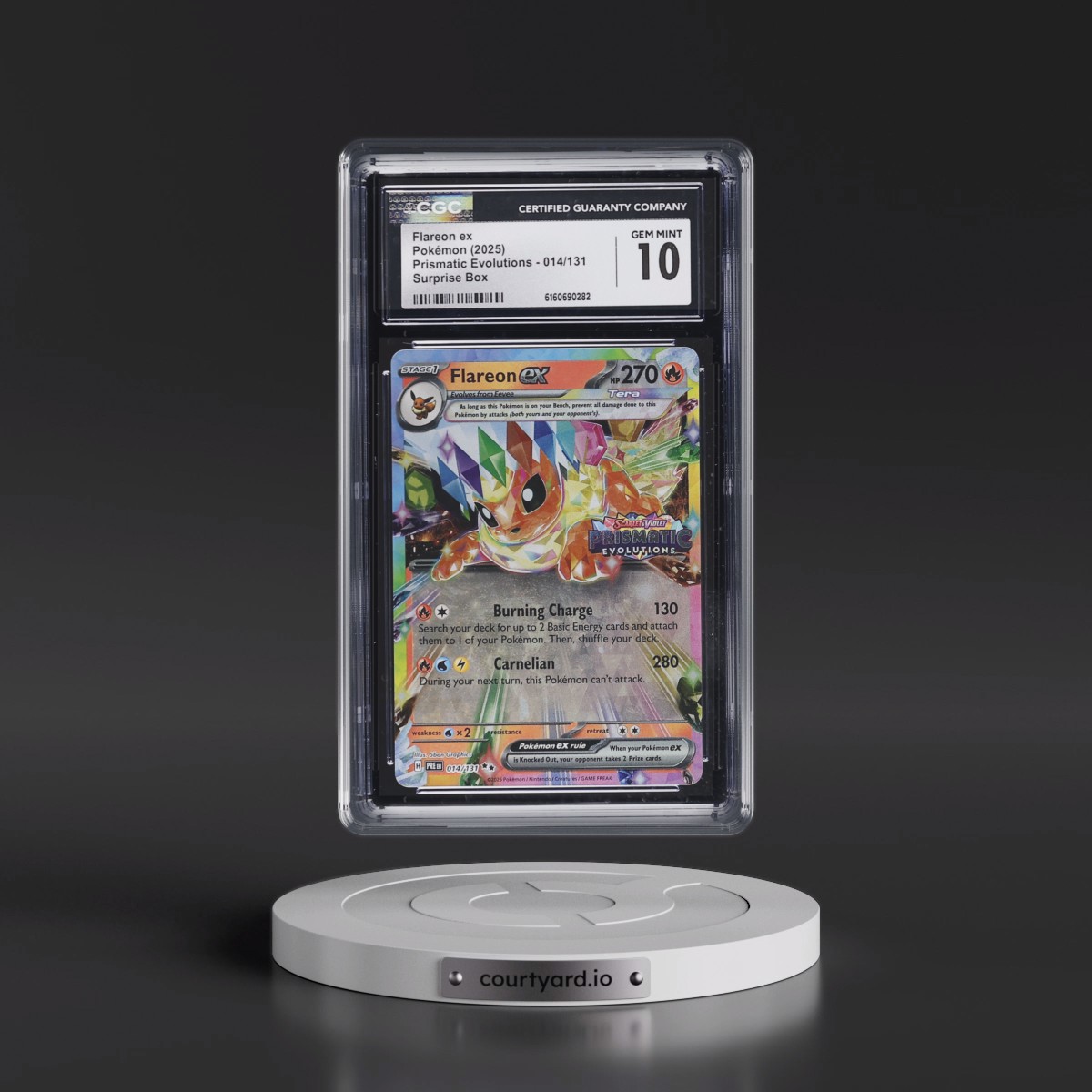 2024 Prismatic Evolutions - PRE EN #014/131 Flareon ex - Surprise Box (Prismatic Evolutions Stamp) (Holo) (CGC 10 GEM MINT)
