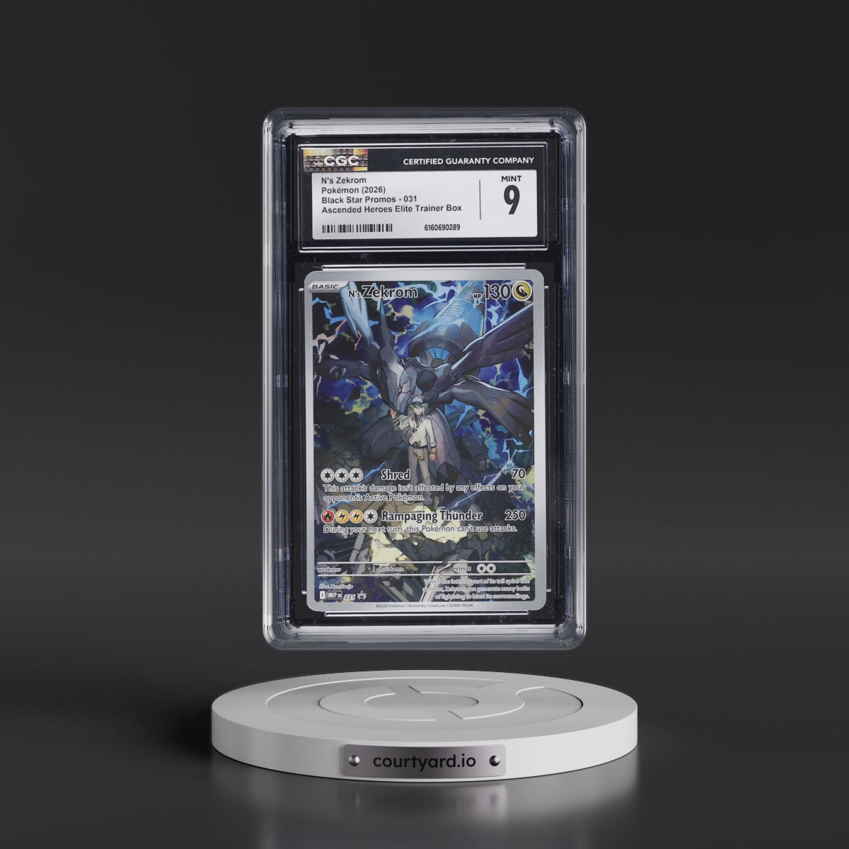 2025 Black Star Promos - Mega Evolution MEP EN #031 N's Zekrom - Ascended Heroes Elite Trainer Box (Holo) (CGC 9 MINT)