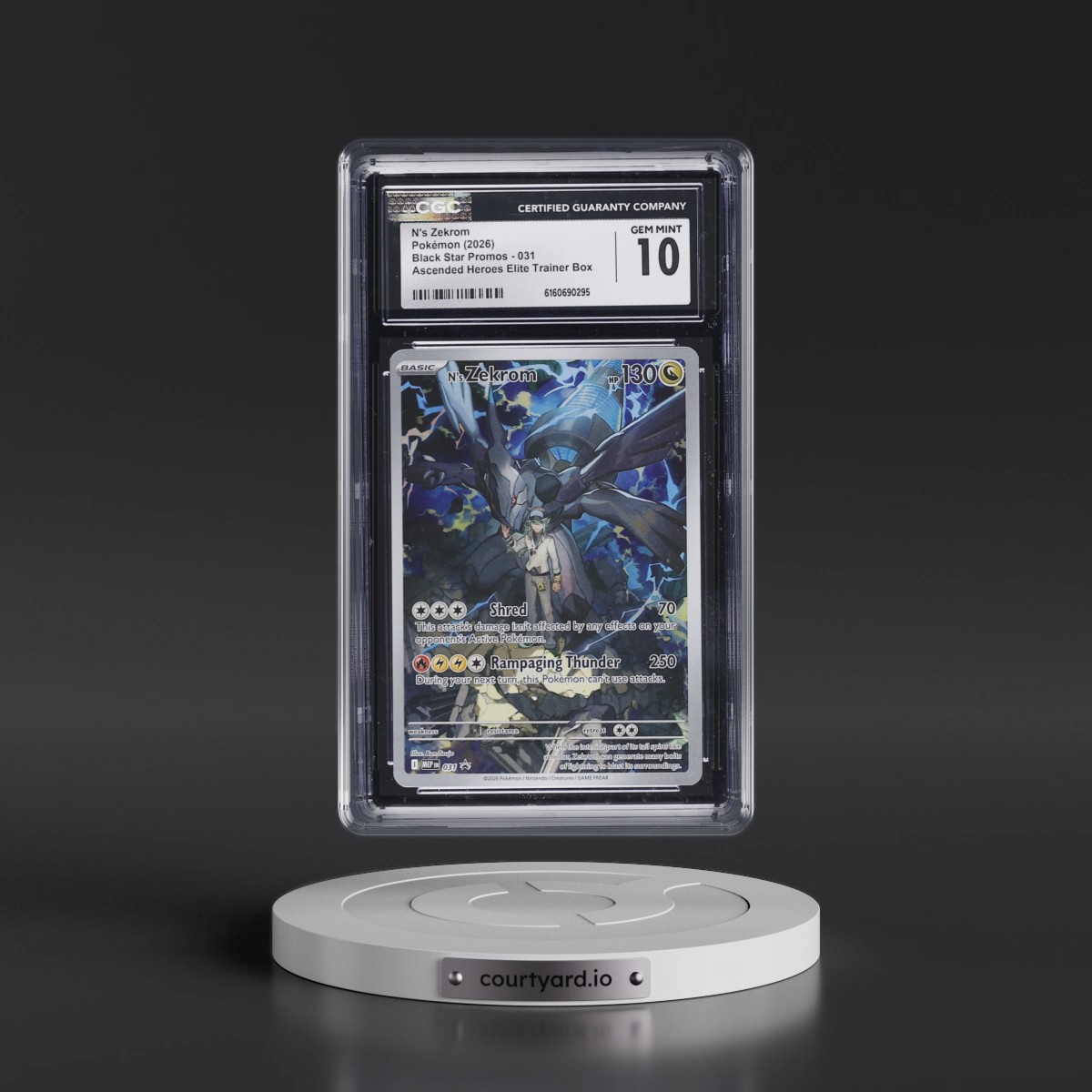 2025 Black Star Promos - Mega Evolution MEP EN #031 N's Zekrom - Ascended Heroes Elite Trainer Box (Holo) (CGC 10 GEM MINT)