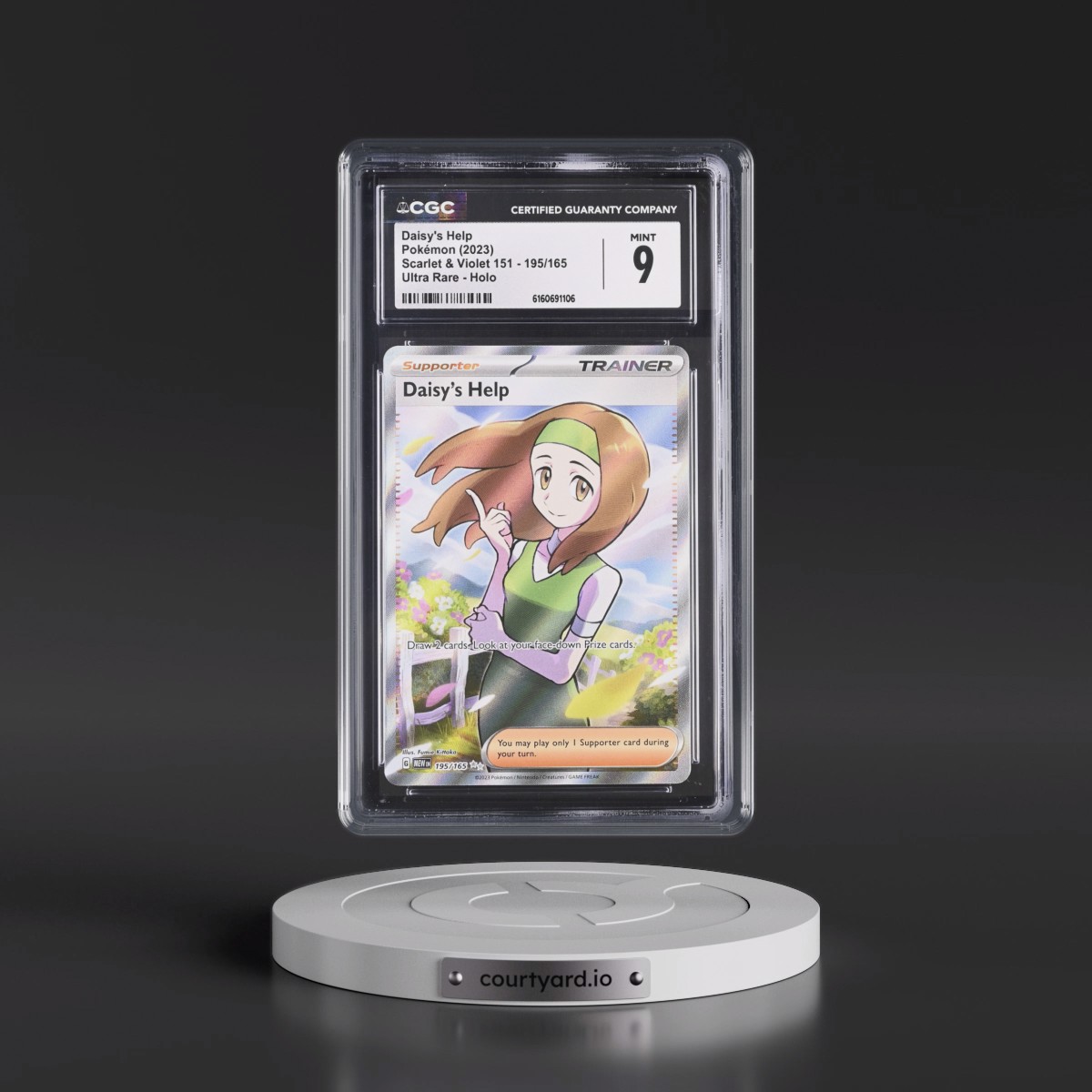 2023 Scarlet & Violet 151 - MEW EN #195/165 Daisy's Help - Ultra Rare Holo (CGC 9 MINT)