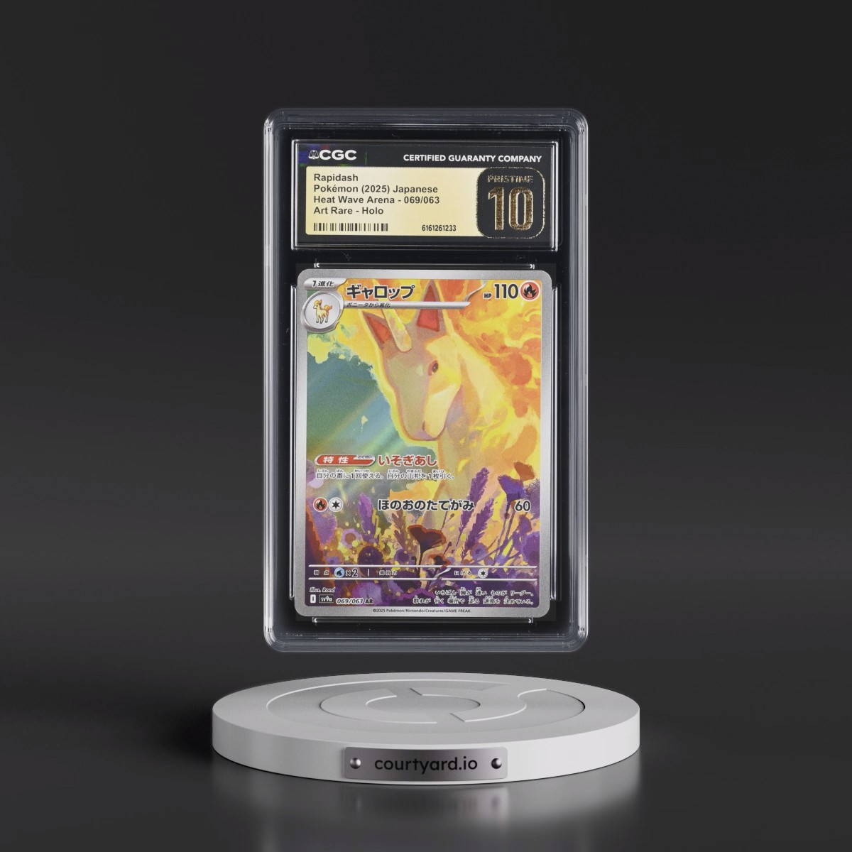 2025 Heat Wave Arena - sv9a #069/063 Rapidash - Art Rare Holo (CGC 10 PRISTINE)