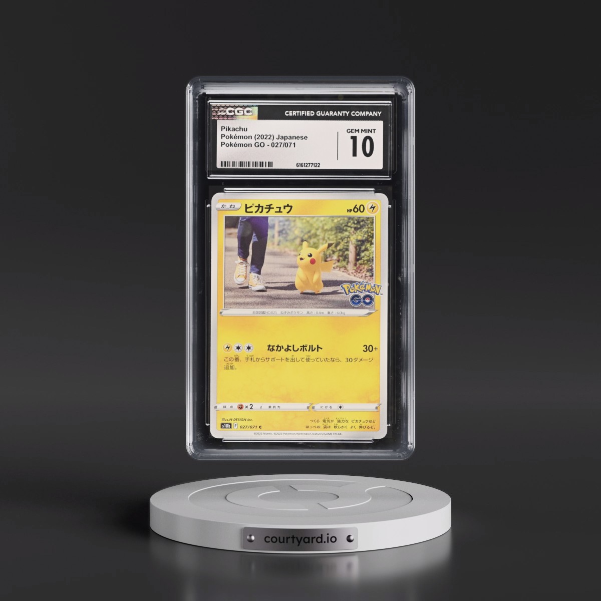 2022 Pokémon GO #027/071 Pikachu (CGC 10 GEM MINT)