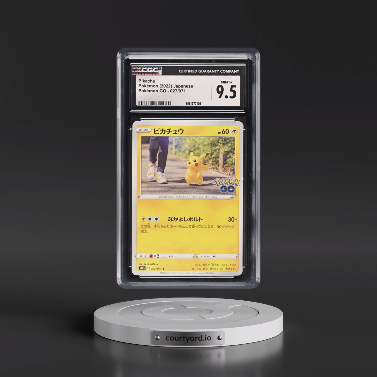 2022 Pokémon GO #027/071 Pikachu (CGC 9.5 MINT+)