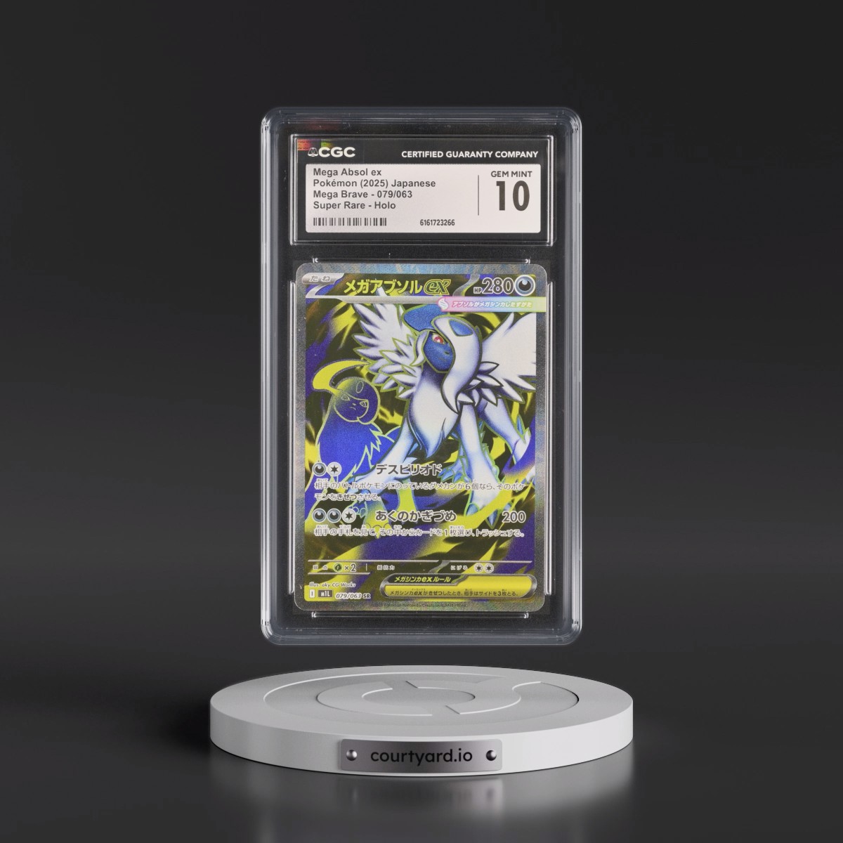 2025 Mega Brave - M1L #079/063 Mega Absol ex - Super Rare Holo (CGC 10 GEM MINT)