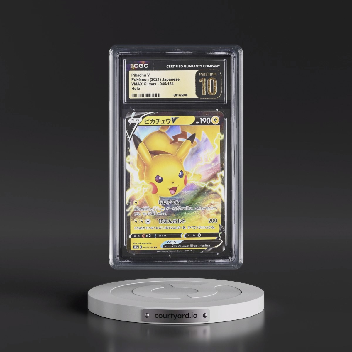 2021 VMAX Climax #045/184 Pikachu V - Holo (CGC 10 PRISTINE)