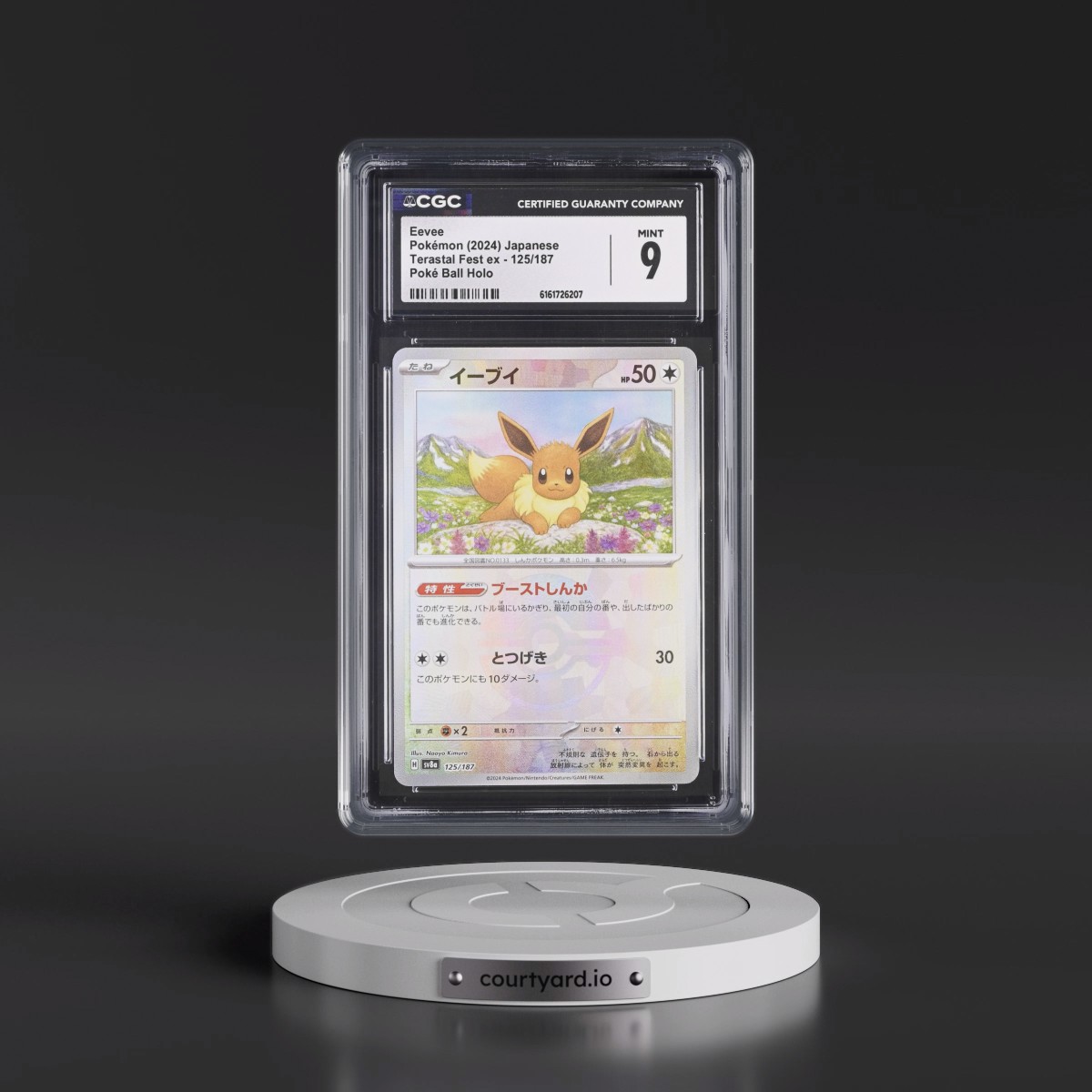 2024 High Class Pack: Terastal Fest ex - sv8a #125/187 Eevee - Poké Ball Holo (CGC 9 MINT)