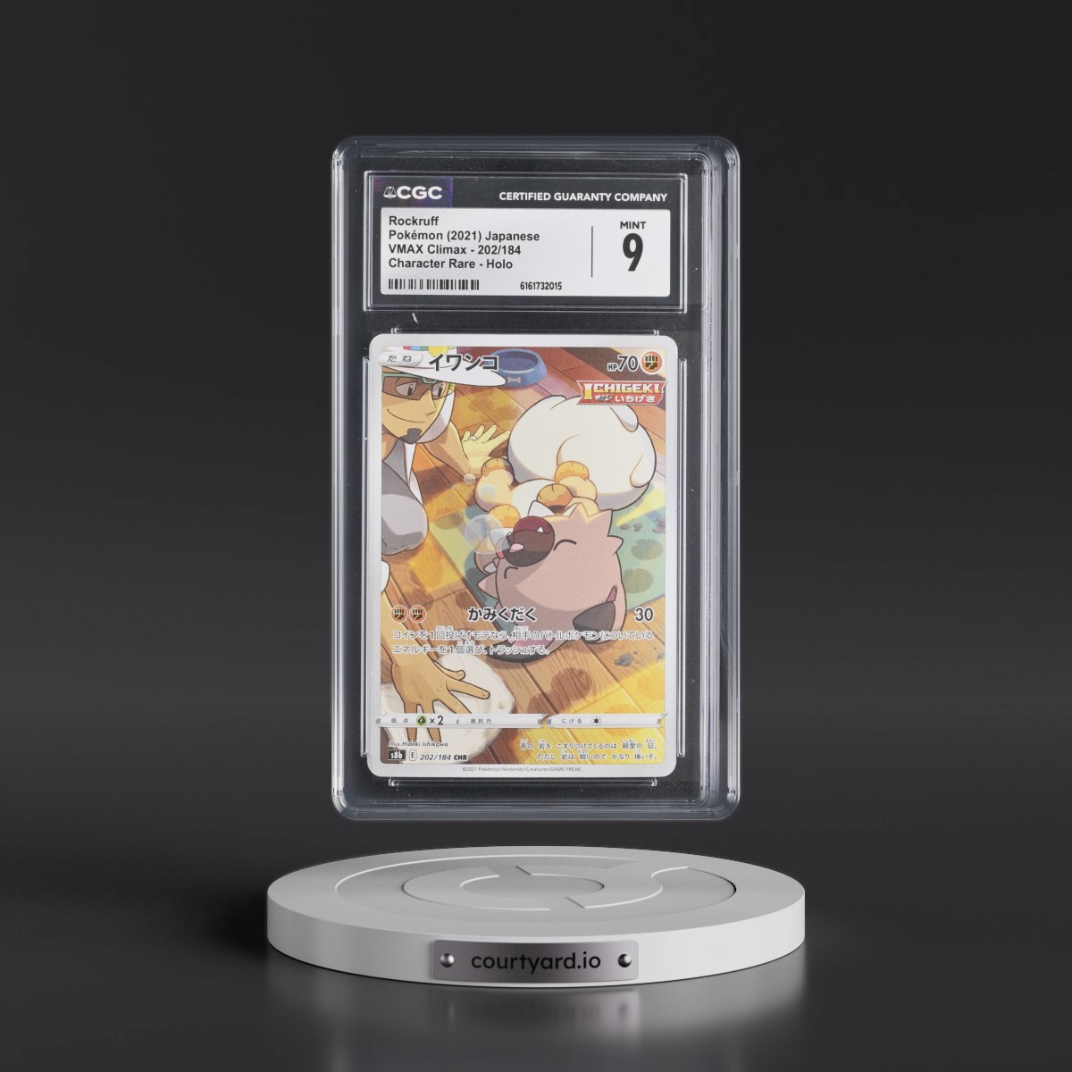 2021 VMAX Climax #202/184 Rockruff - Character Rare Holo (CGC 9 MINT)