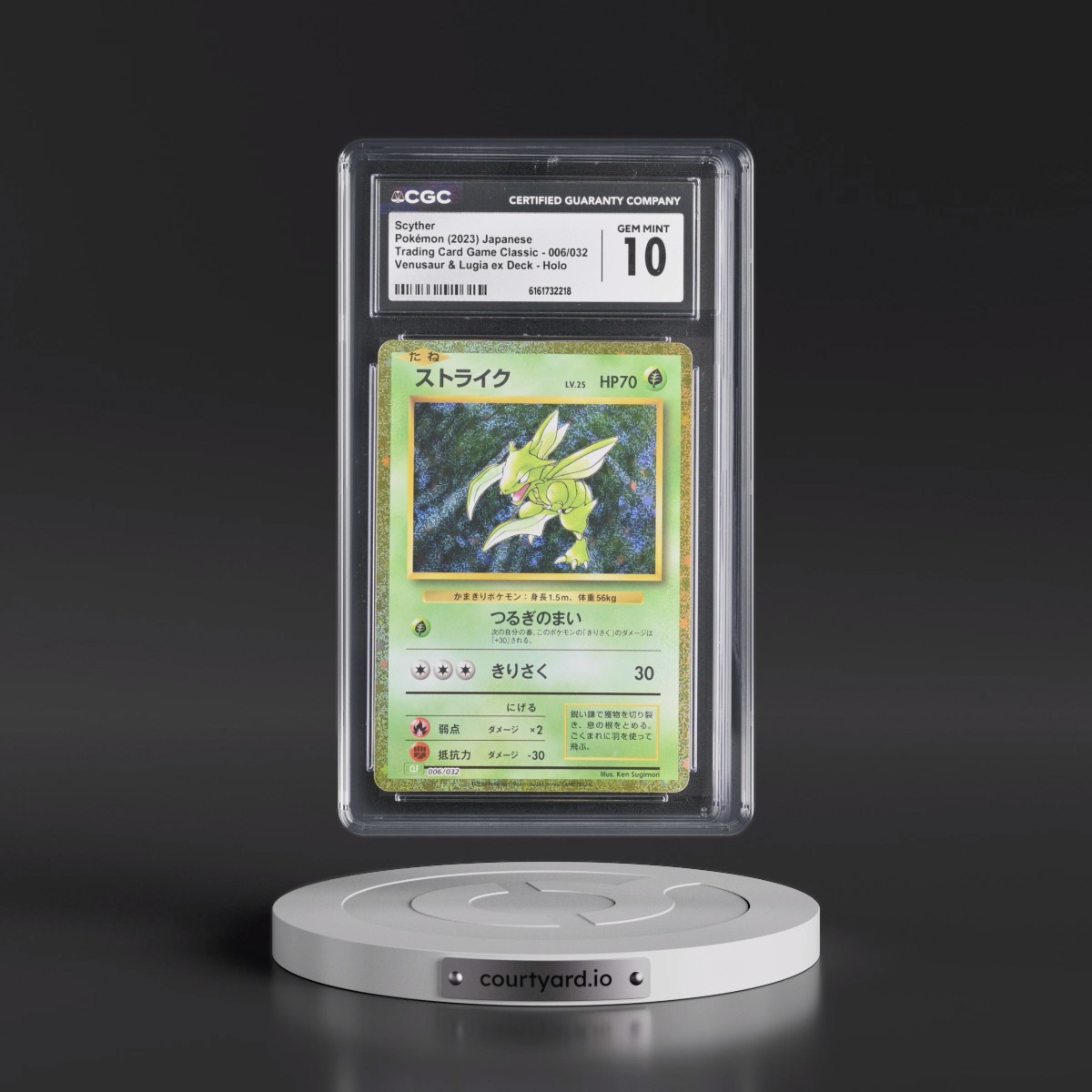 2023 Trading Card Game Classic - CLF, CLL, CLK #006/032 Scyther - Venusaur & Lugia ex Deck - CLF Holo (CGC 10 GEM MINT)