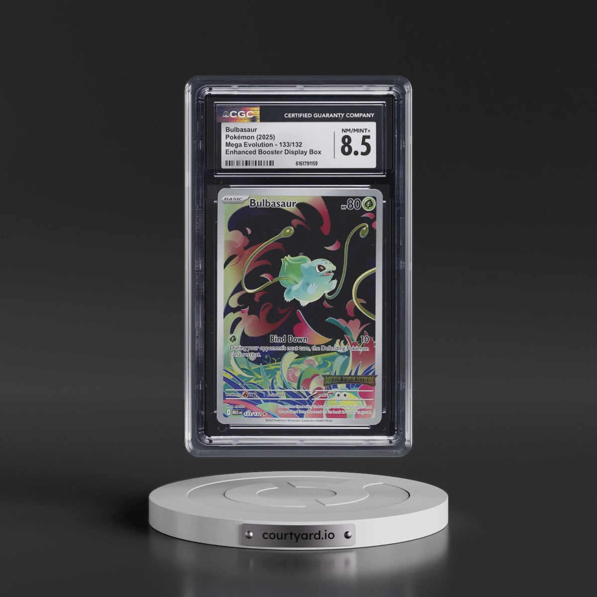 2025 Mega Evolution - MEG EN #133/132 Bulbasaur - Enhanced Booster Display Box (Mega Evolution Stamp) (CGC 8.5 NM-MT+)