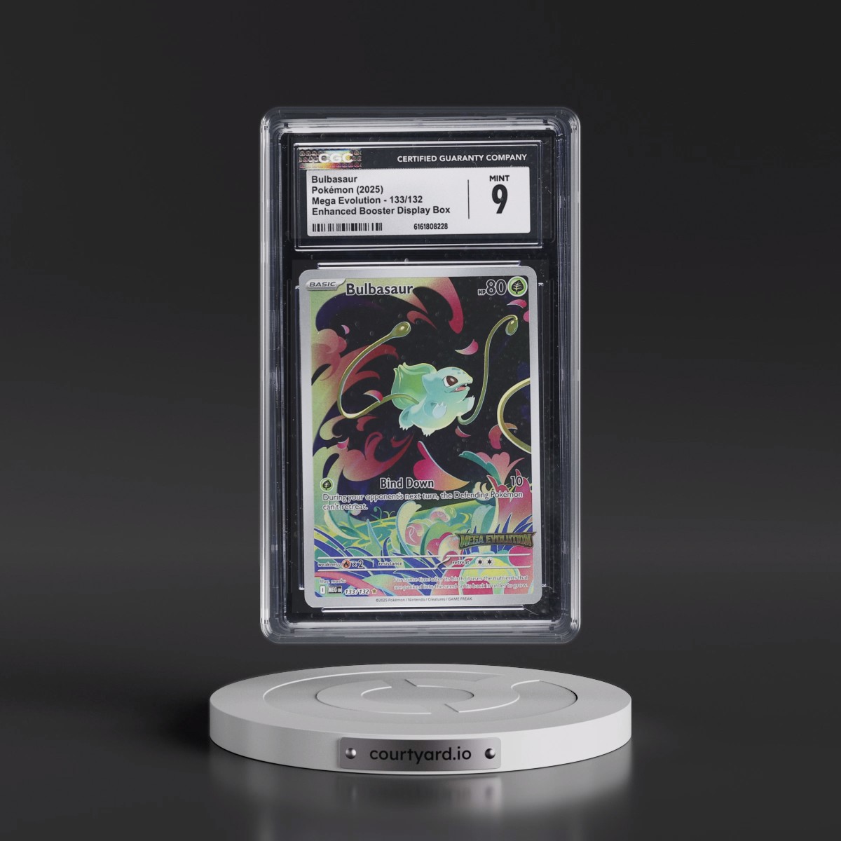 2025 Mega Evolution - MEG EN #133/132 Bulbasaur - Enhanced Booster Display Box (Mega Evolution Stamp) (Holo) (CGC 9 MINT)