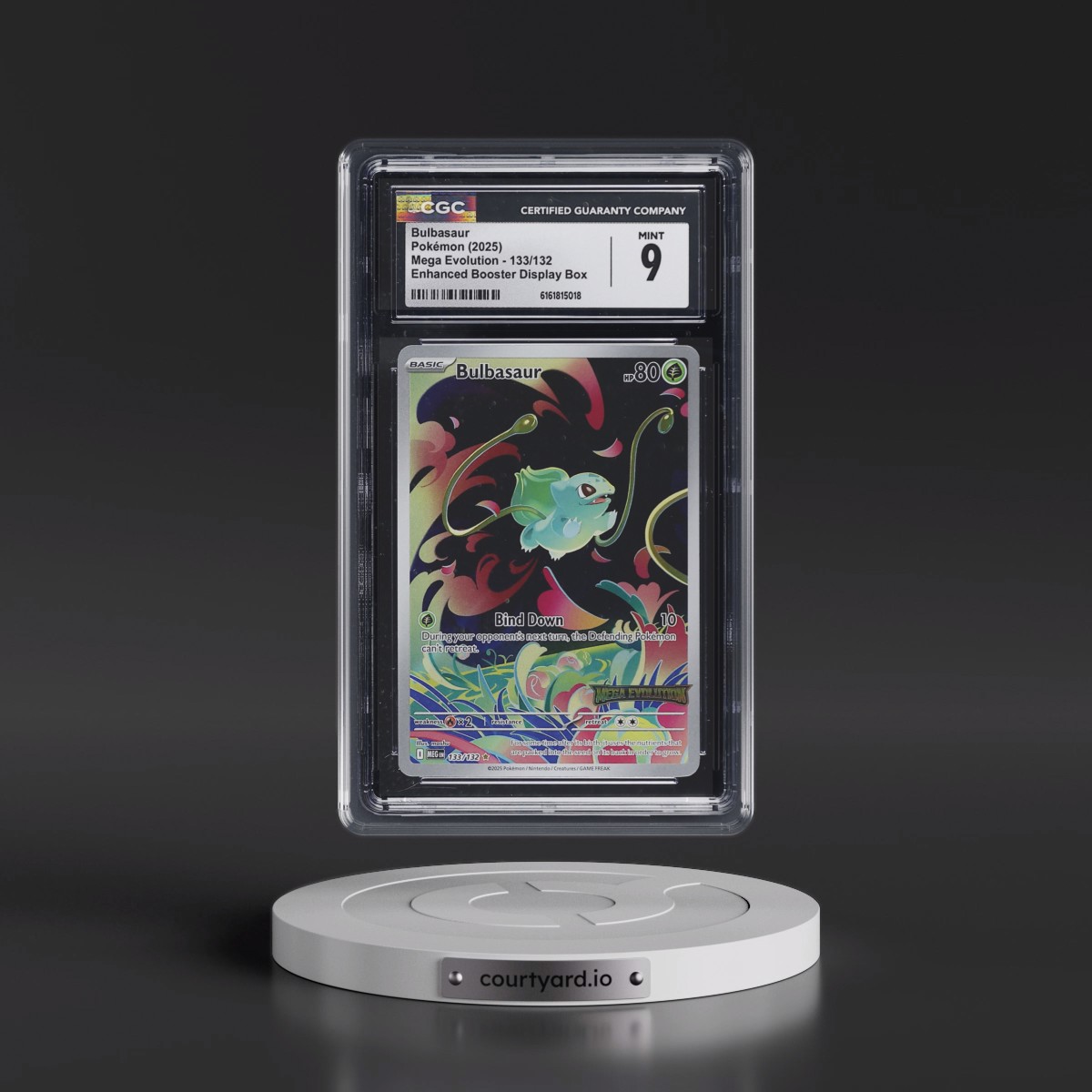 2025 Mega Evolution - MEG EN #133/132 Bulbasaur - Enhanced Booster Display Box (Mega Evolution Stamp) (Holo) (CGC 9 MINT)