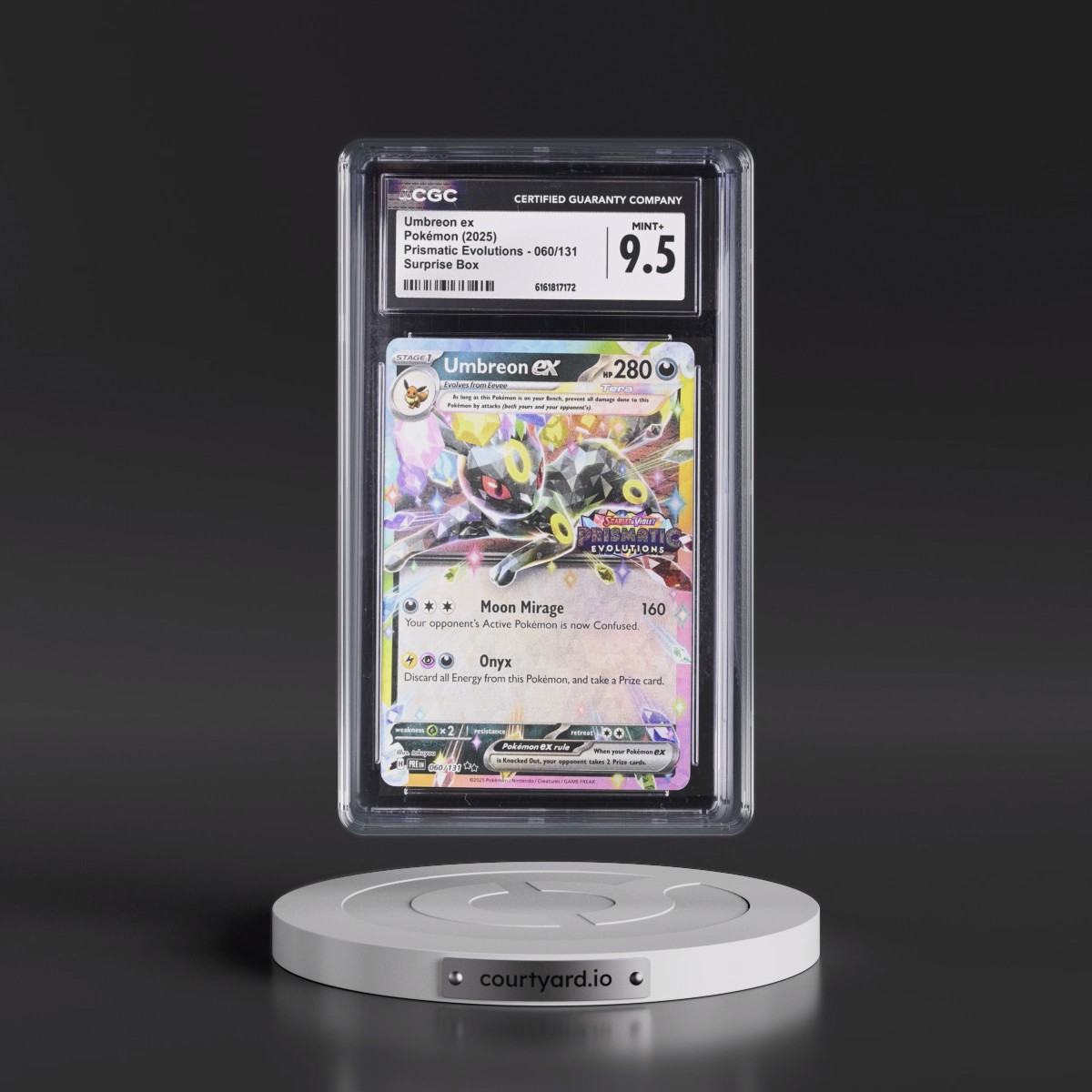 2024 Prismatic Evolutions - PRE EN #060/131 Umbreon ex - Surprise Box (Prismatic Evolutions Stamp) (Holo) (CGC 9.5 MINT+)