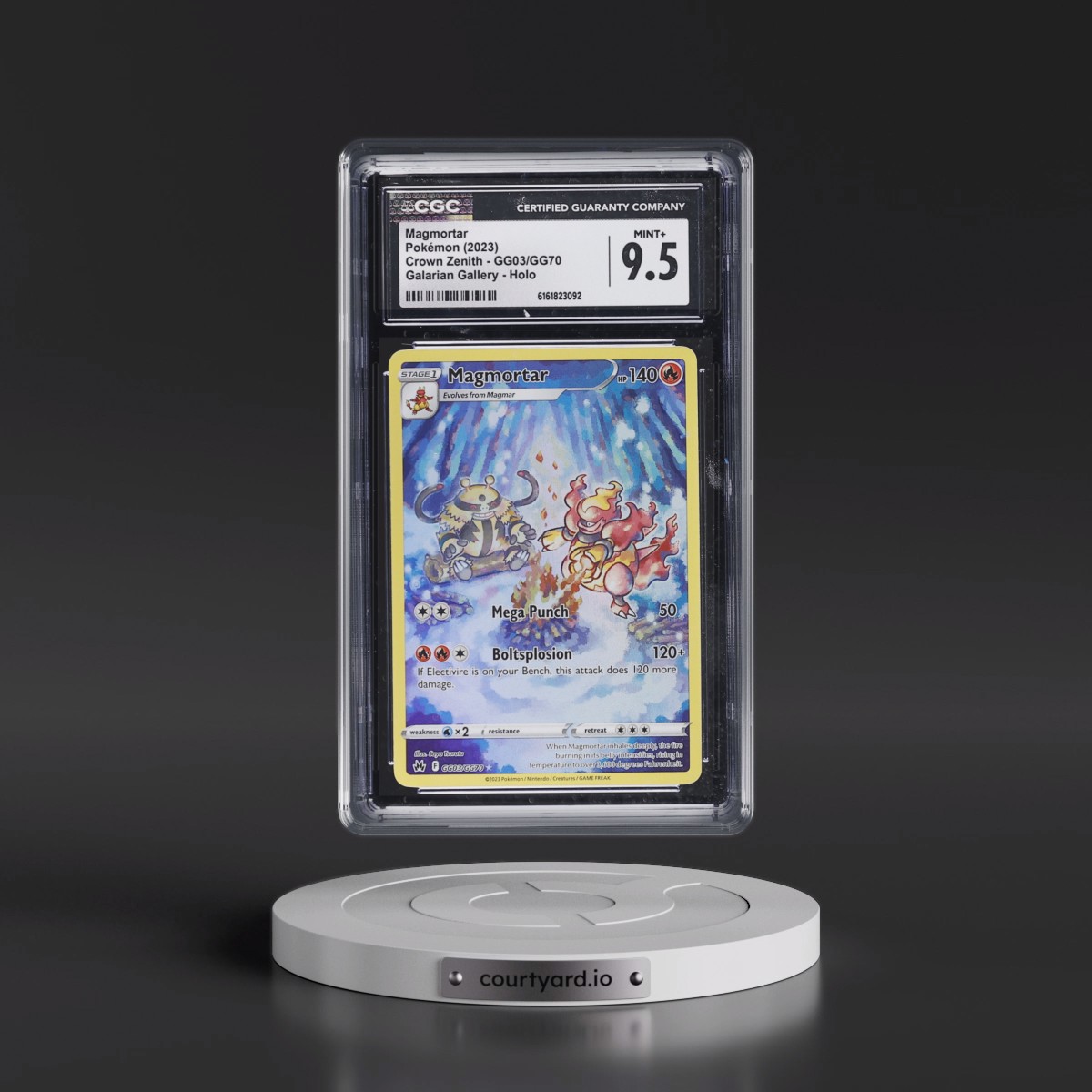 2023 Crown Zenith #GG03/GG70 Magmortar - Galarian Gallery Holo (CGC 9.5 MINT+)