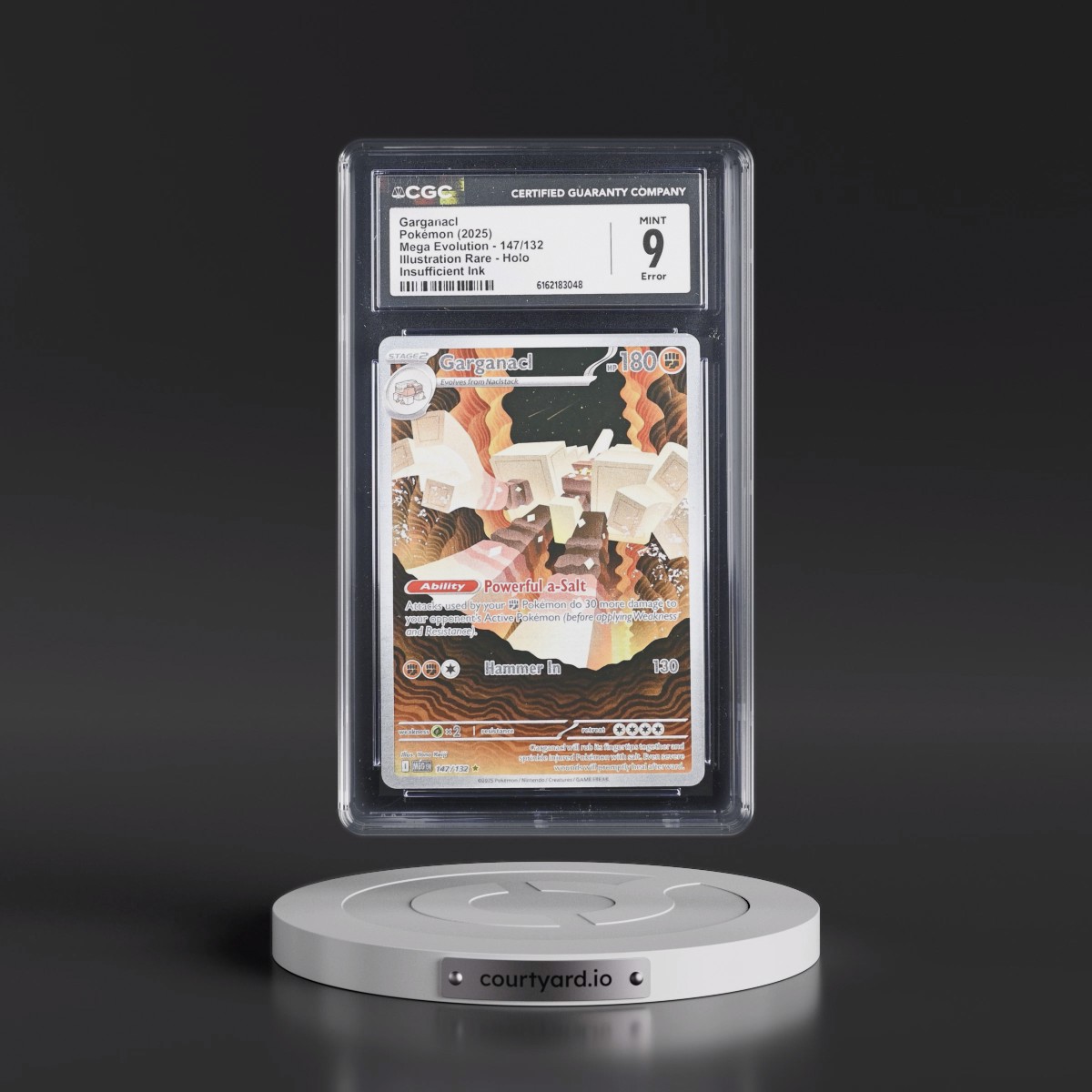2025 Mega Evolution - MEG EN #147/132 Garganacl - Illustration Rare Holo (CGC 9 MINT)