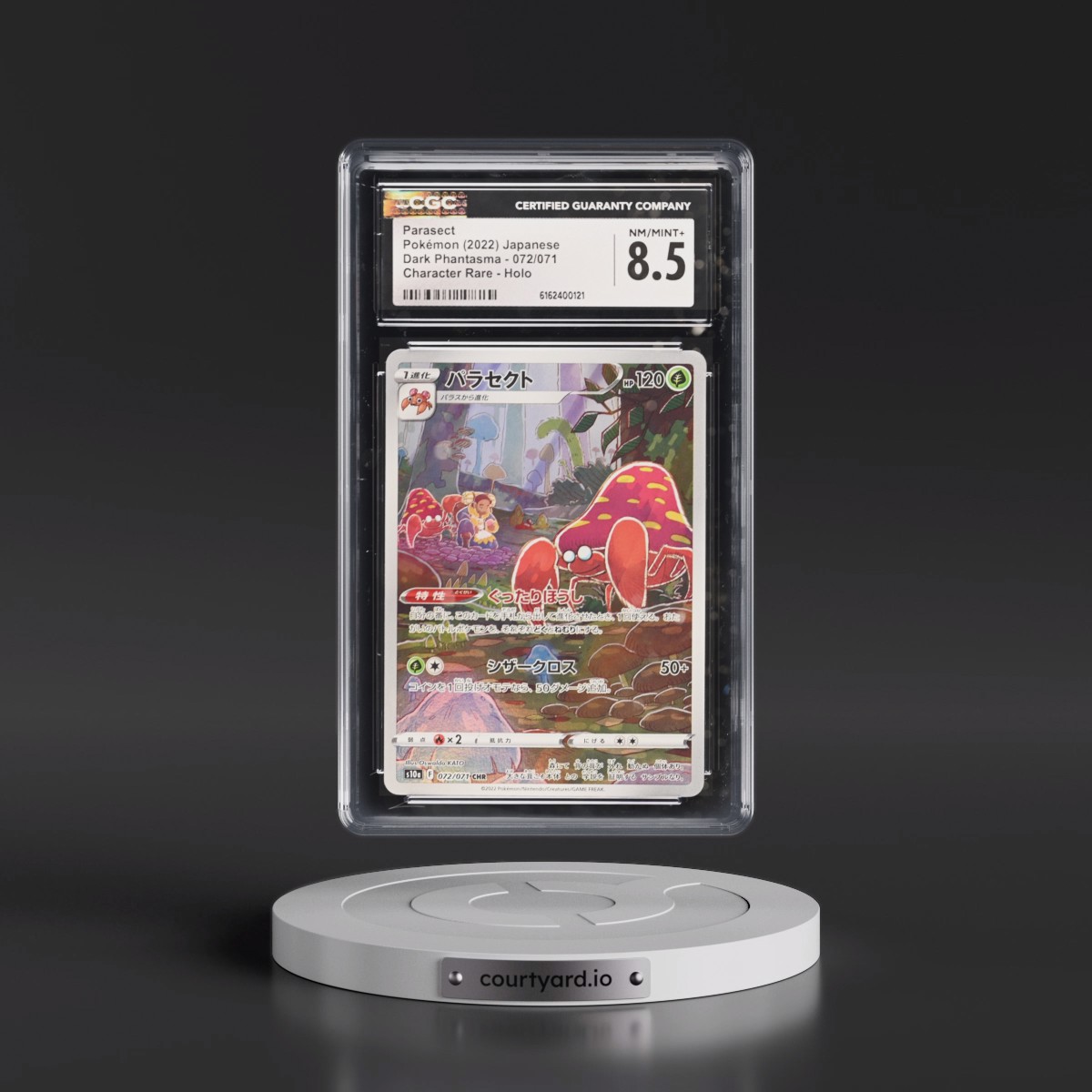 2021 Dark Phantasma #072/071 Parasect - Character Rare Holo (CGC 8.5 NM-MT+)