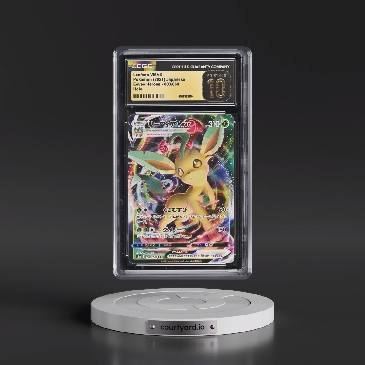 2021 Eevee Heroes #003/069 Leafeon VMAX - Holo (CGC 10 PRISTINE)