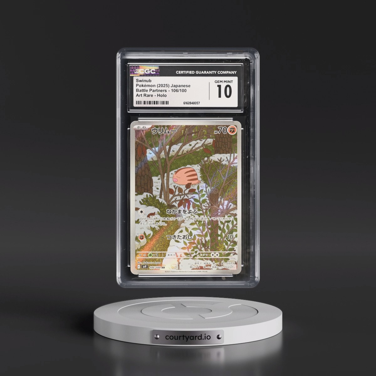 2025 Battle Partners - sv9 #106/100 Swinub - Art Rare Holo (CGC 10 GEM MINT)
