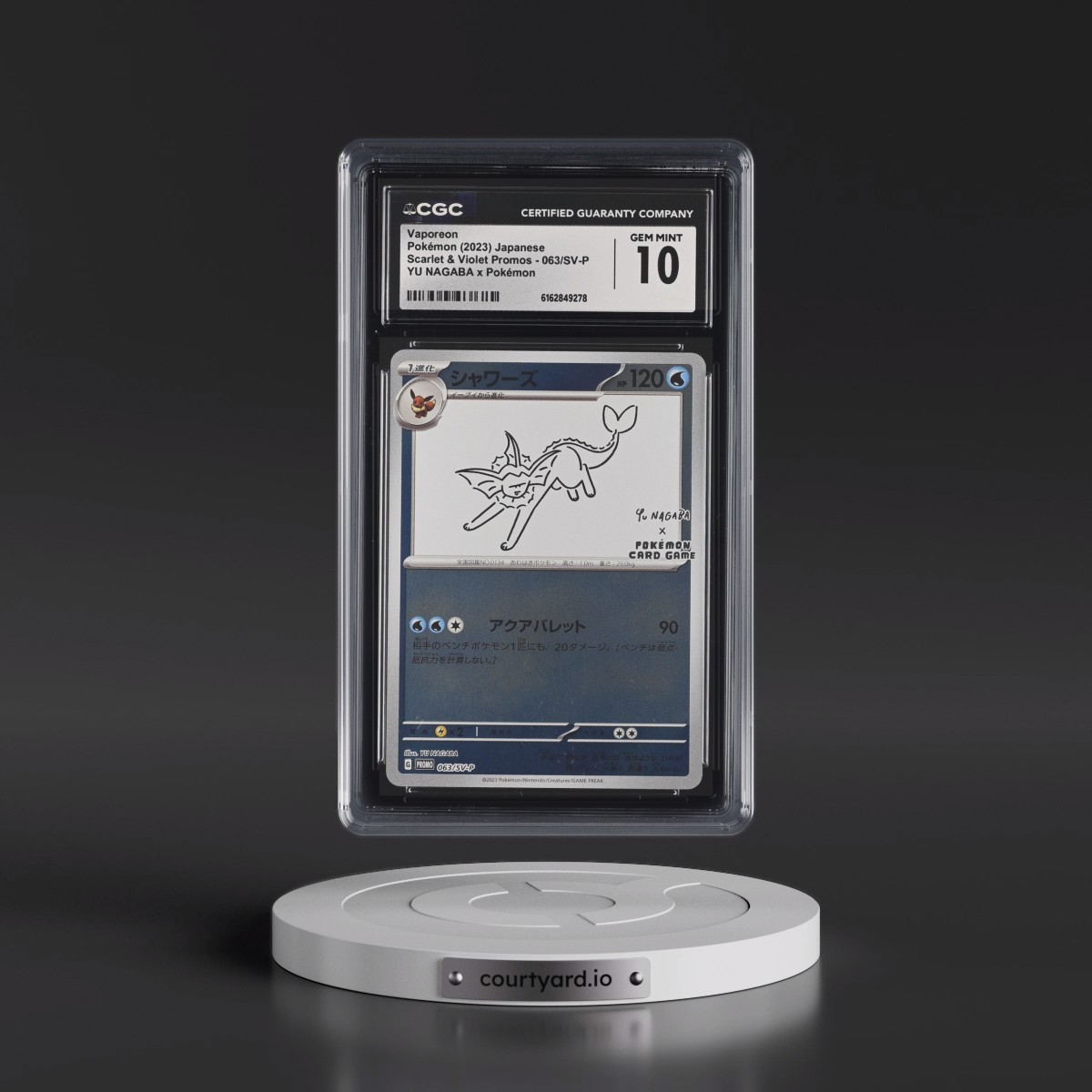 2022 Scarlet & Violet Promos #063/SV-P Vaporeon - Reverse Holo YU NAGABA x Pokémon () (CGC 10 GEM MINT)