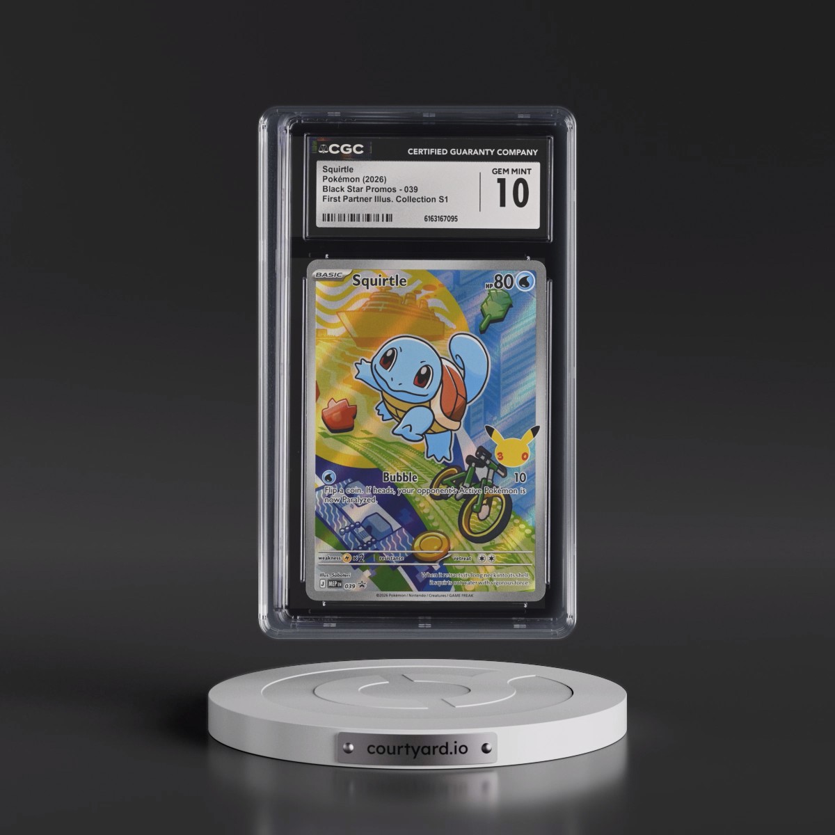 2025 Black Star Promos - Mega Evolution MEP EN #039 Squirtle - First Partner Illustration Collection Series 1 (Holo) (CGC 10 GEM MINT)