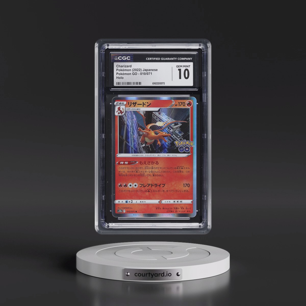 2022 Pokémon GO #010/071 Charizard - Holo (CGC 10 GEM MINT)