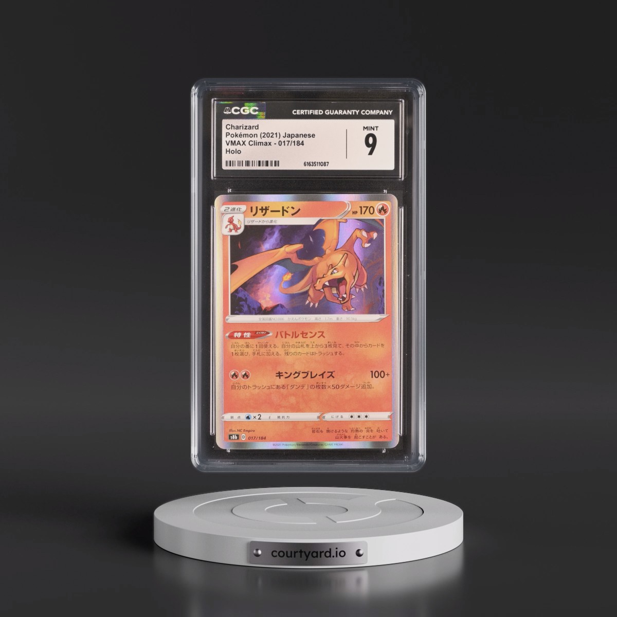 2021 VMAX Climax #017/184 Charizard - Line Holo (CGC 9 MINT)