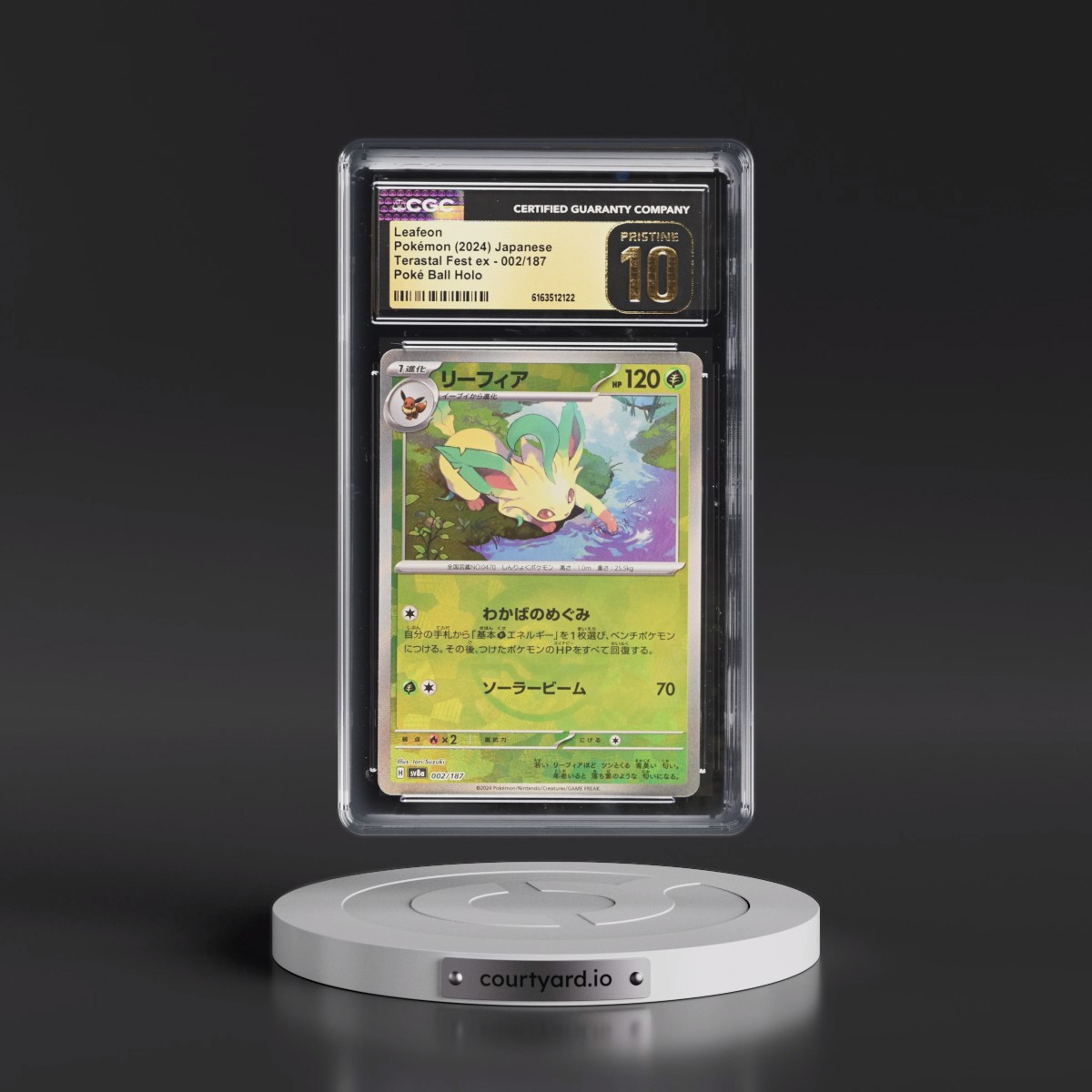 2024 High Class Pack: Terastal Fest ex - sv8a #002/187 Leafeon - Poké Ball Holo (CGC 10 PRISTINE)