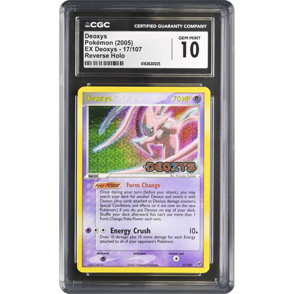 2005 EX Deoxys #17/107 Deoxys - Reverse Holo (CGC 10 GEM MINT)