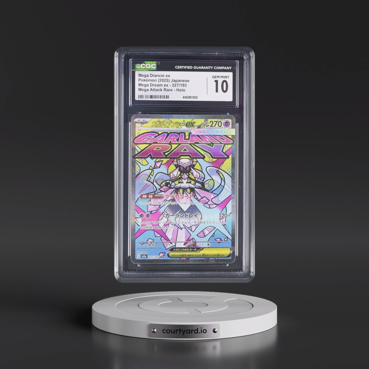 2025 Mega Dream ex - M2a #227/193 Mega Diancie ex - Mega Attack Rare Holo (CGC 10 GEM MINT)