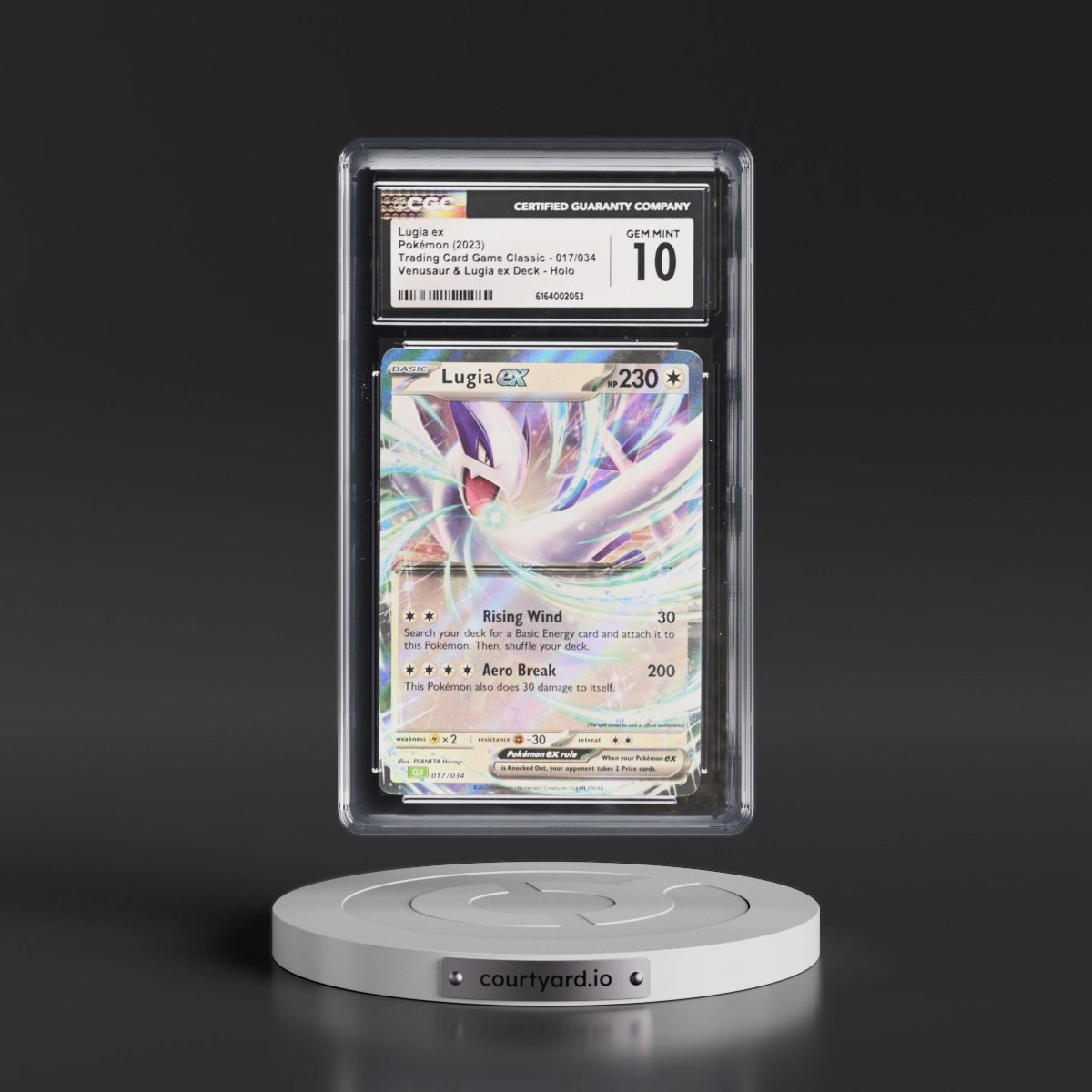 2023 Trading Card Game Classic - CLV, CLC, CLB #017/034 Lugia ex - Venusaur & Lugia ex Deck - CLV Holo (CGC 10 GEM MINT)