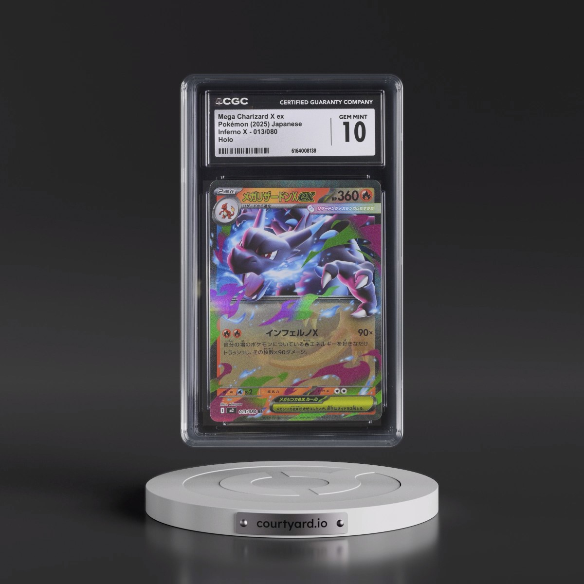 2025 Inferno X - M2 #013/080 Mega Charizard X ex - Holo (CGC 10 GEM MINT)
