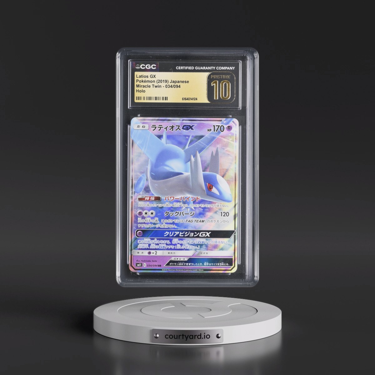 2019 Miracle Twin #034/094 Latios GX - Holo (CGC 10 PRISTINE)