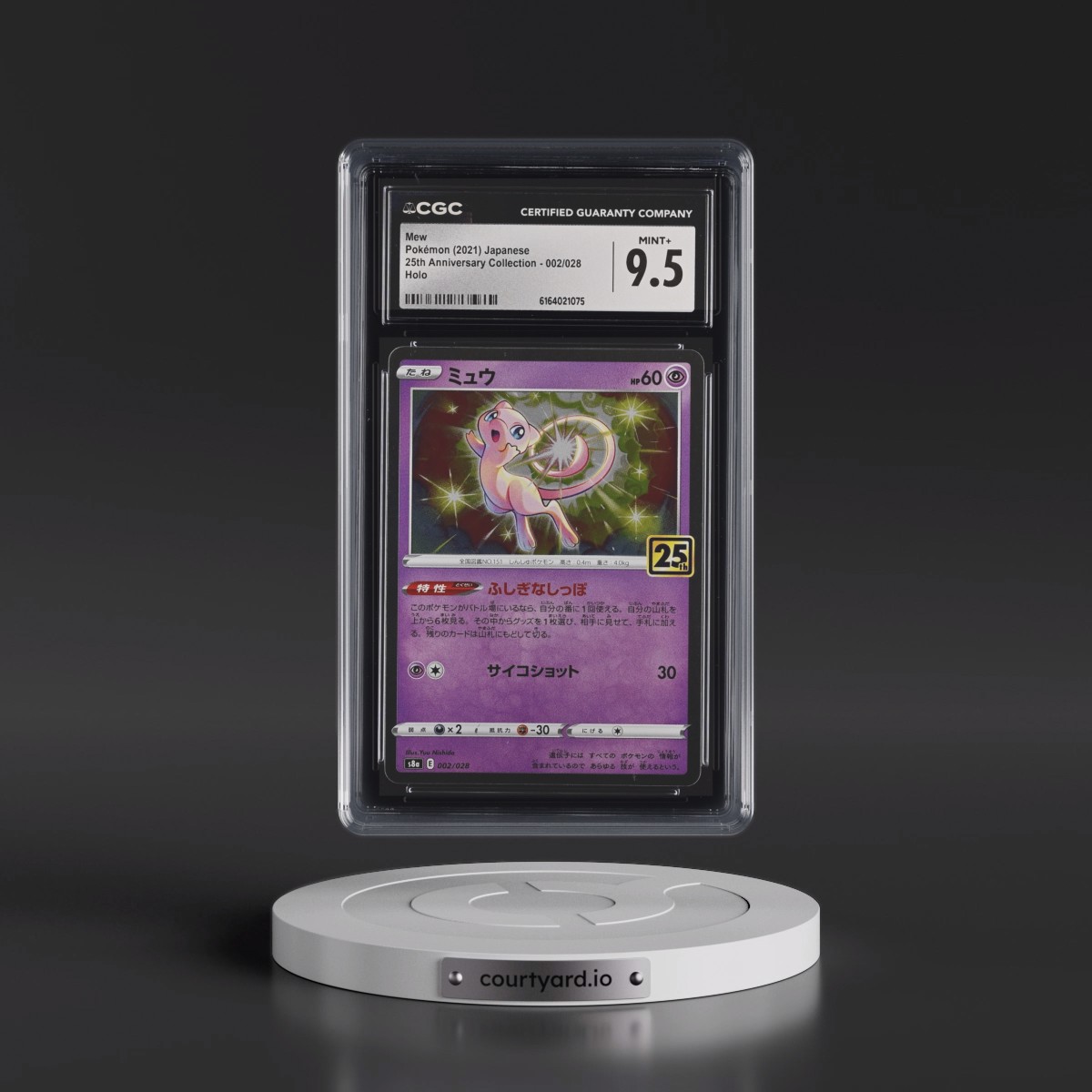 2021 25th Anniversary Collection #002/028 Mew - Holo (CGC 9.5 MINT+)
