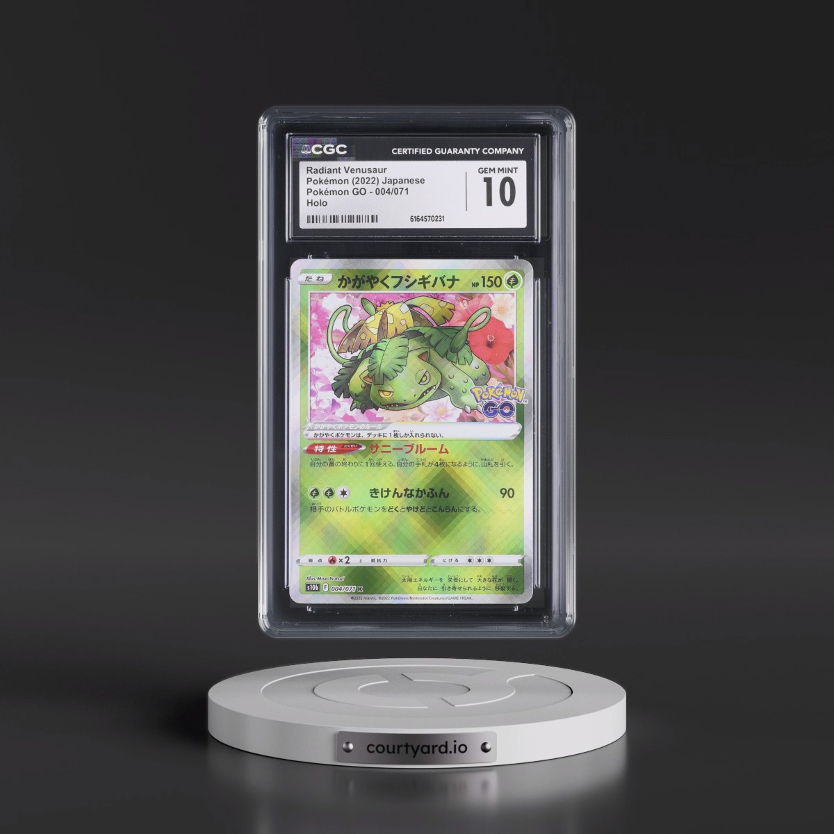 2022 Pokémon GO #004/071 Radiant Venusaur - Holo (CGC 10 GEM MINT)