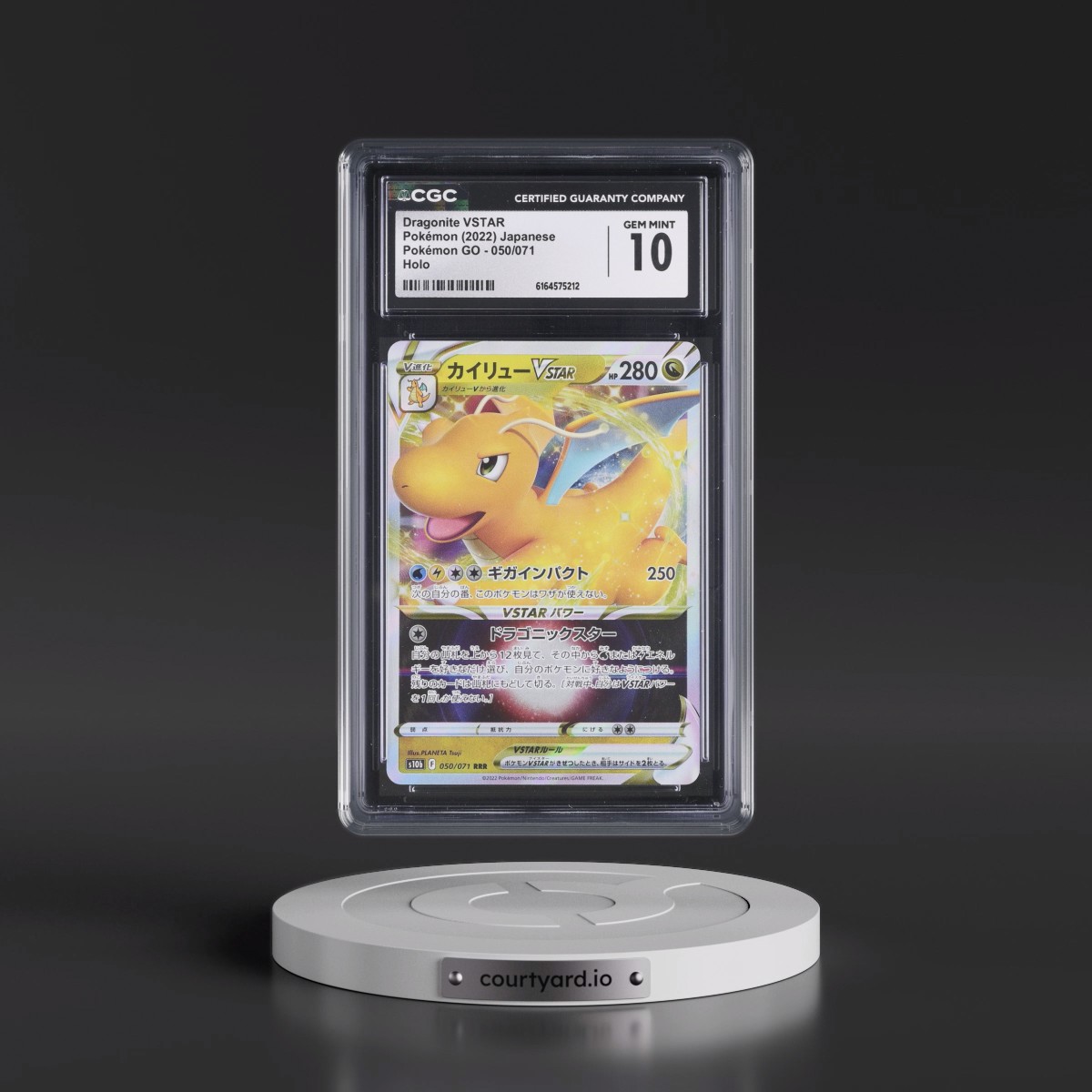 2022 Pokémon GO #050/071 Dragonite VSTAR - Holo (CGC 10 GEM MINT)