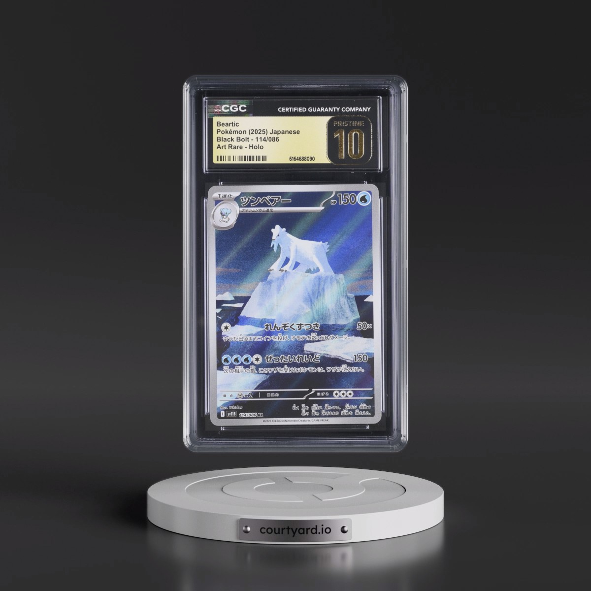 2025 Black Bolt - sv11B #114/086 Beartic - Art Rare Holo (CGC 10 PRISTINE)