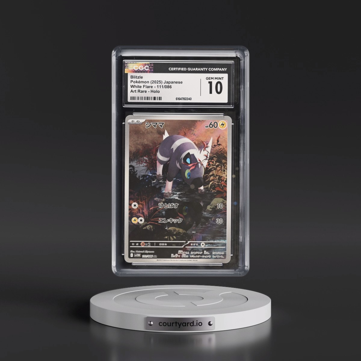 2025 White Flare - sv11W #111/086 Blitzle - Art Rare Holo (CGC 10 GEM MINT)