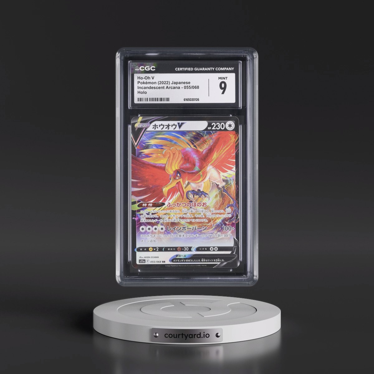 2022 Incandescent Arcana #055/068 Ho-Oh V - Holo (CGC 9 MINT)
