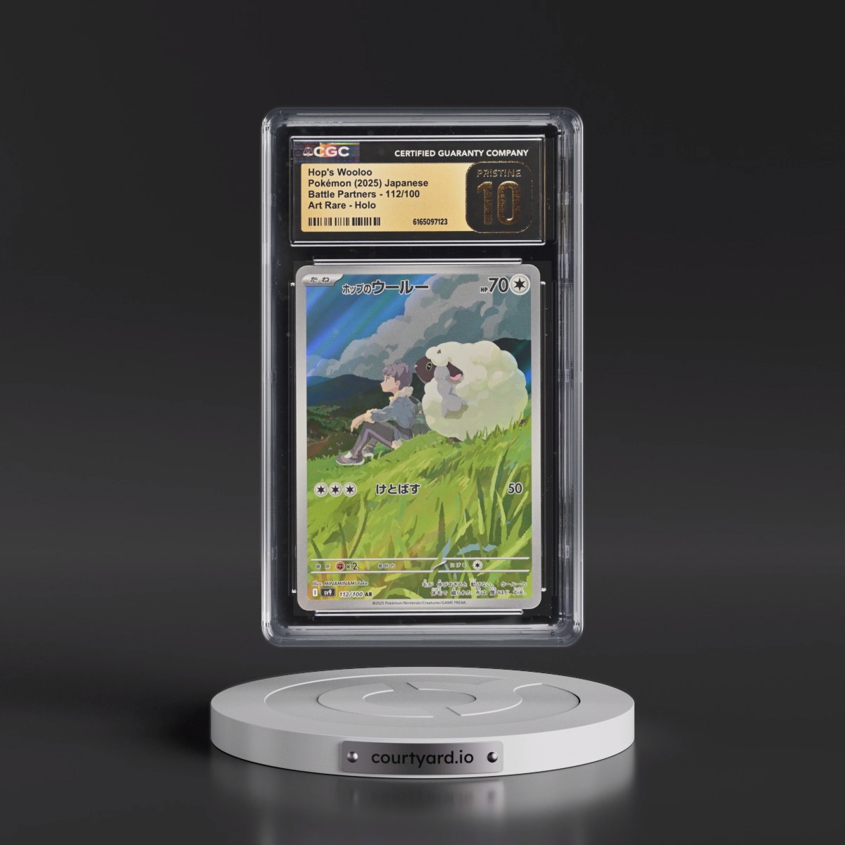 2025 Battle Partners - sv9 #112/100 Hop's Wooloo - Art Rare Holo (CGC 10 PRISTINE)