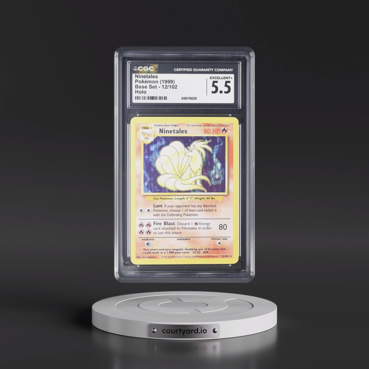 1999 Base Set #12/102 Ninetales - Holo (CGC 5.5 EX+)