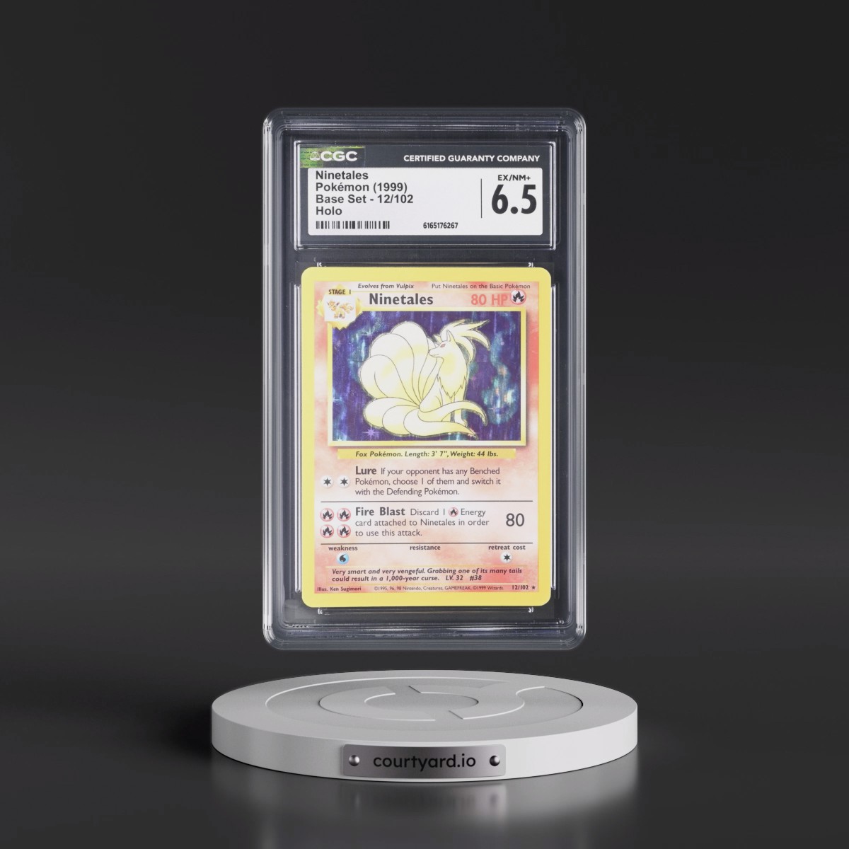 1999 Base Set #12/102 Ninetales - Holo (CGC 6.5 EX-NM+)