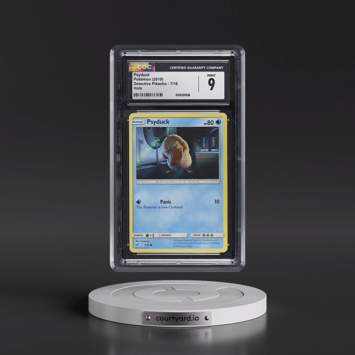 2019 Detective Pikachu #7/18 Psyduck - Holo (CGC 9 MINT)